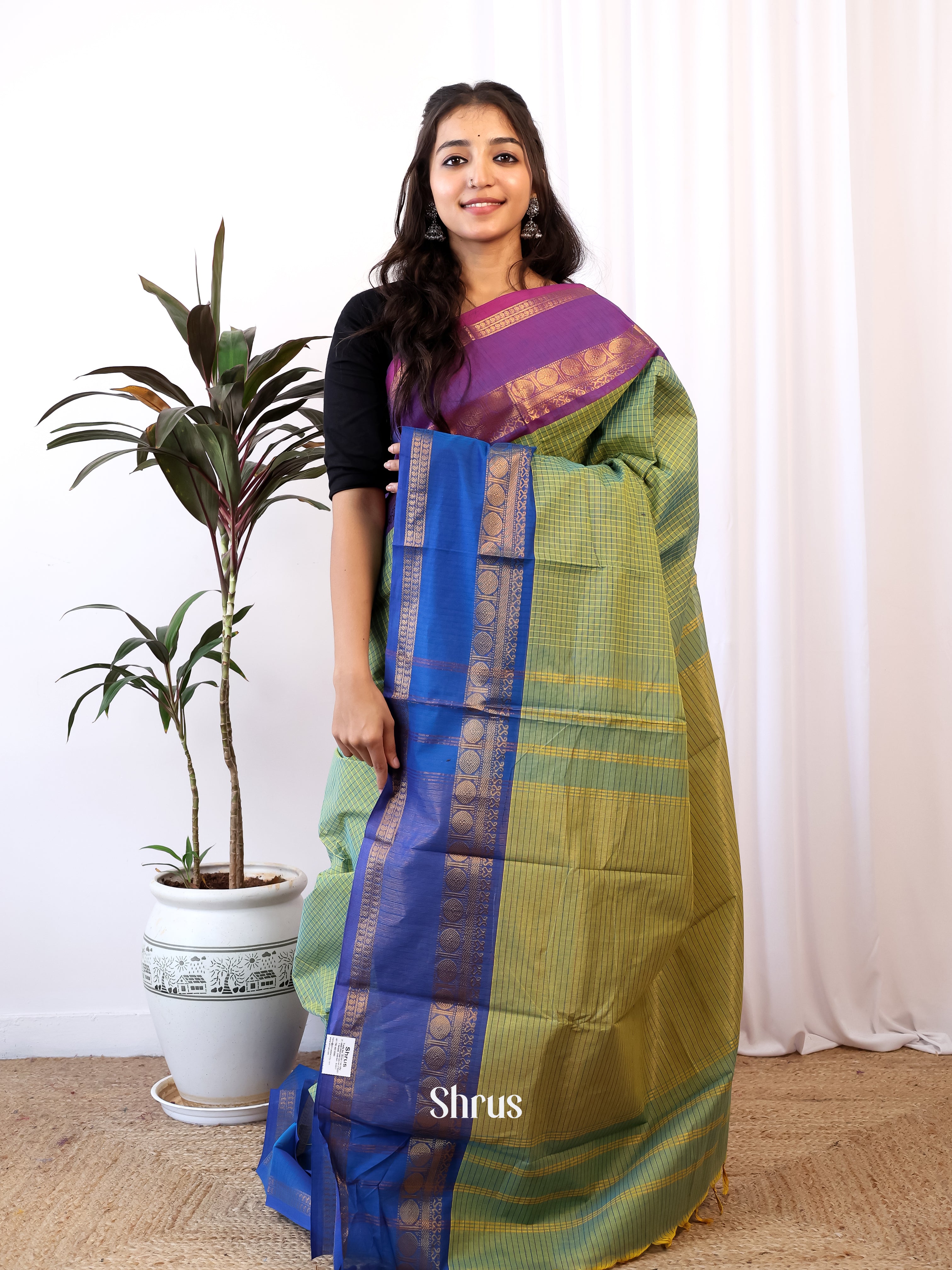 CJS05387 - Chettinad Cotton Saree - Shop on Shrus.com