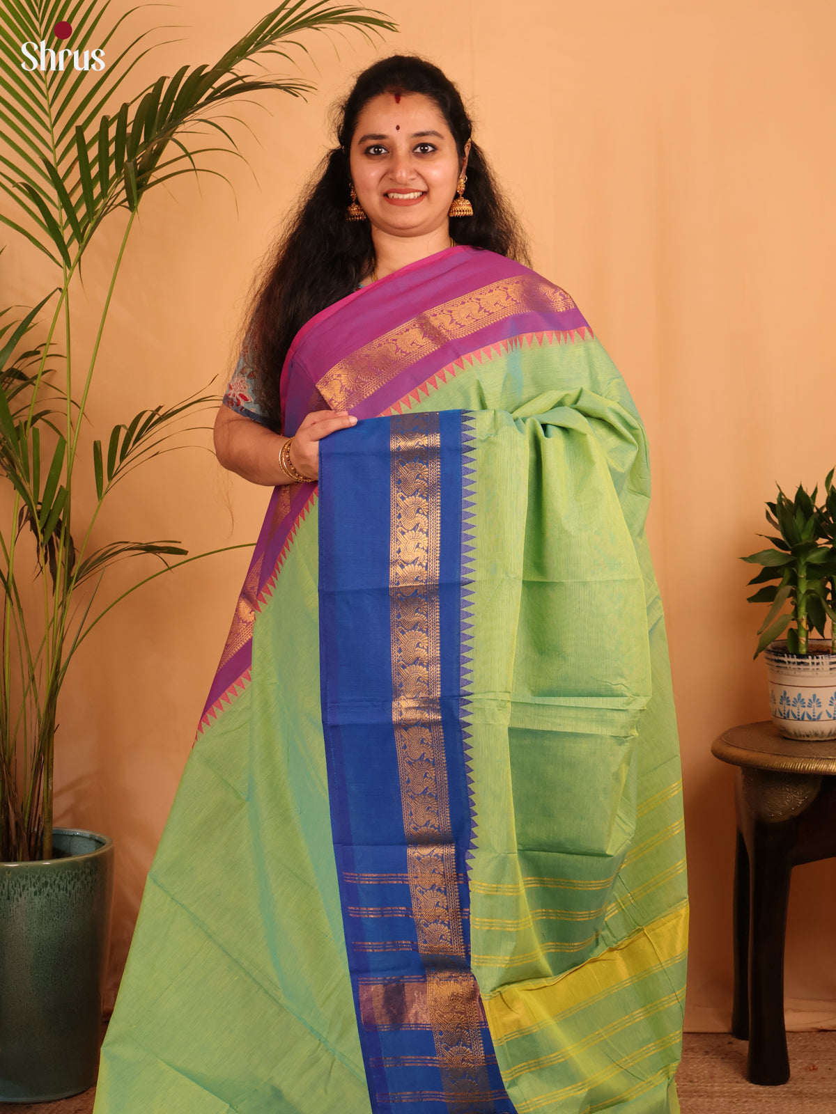 CJS05412 - Chettinad Cotton Saree - Shop on Shrus.com