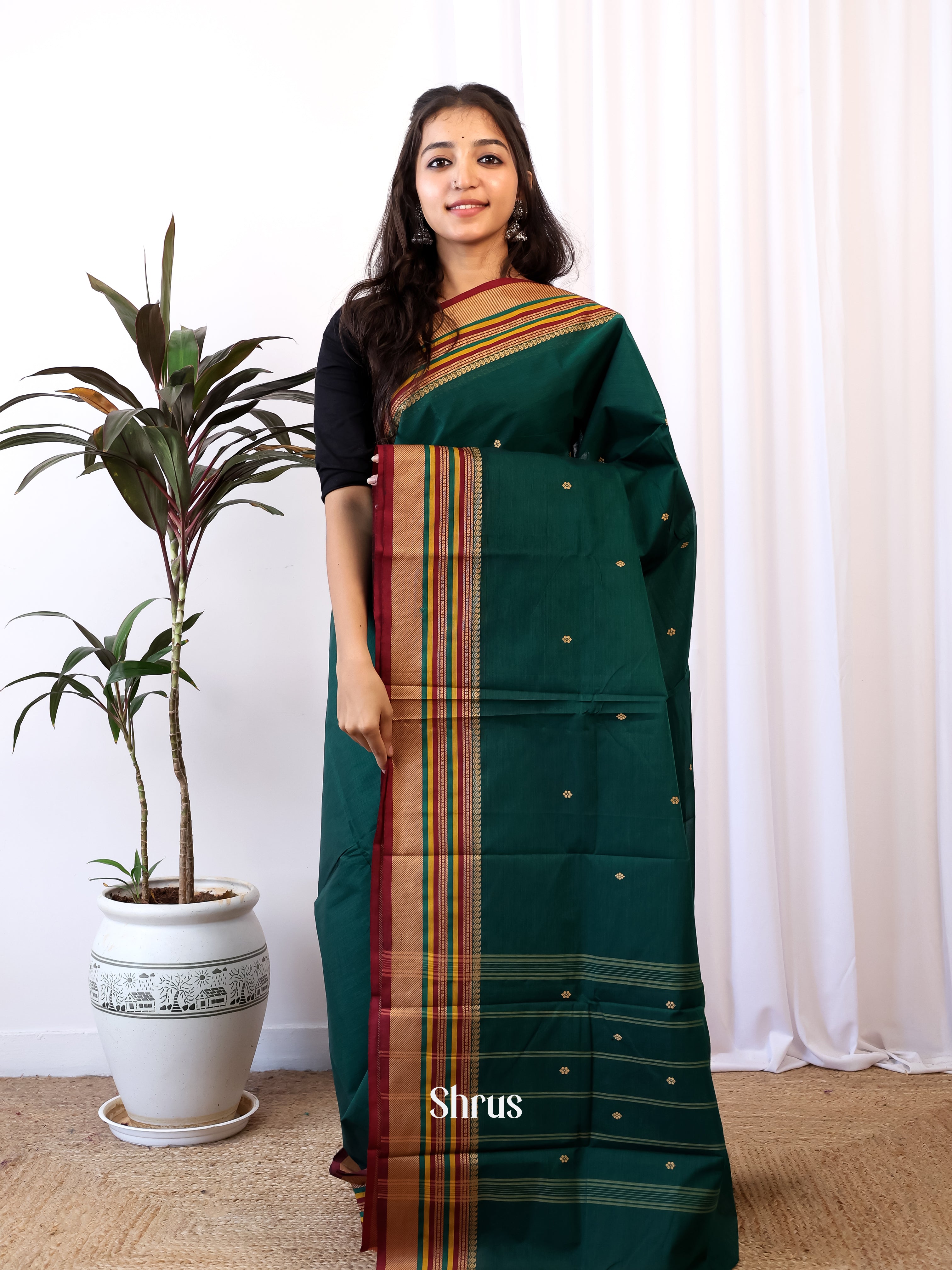 CJS05423 - Chettinad Cotton Saree - Shop on Shrus.com