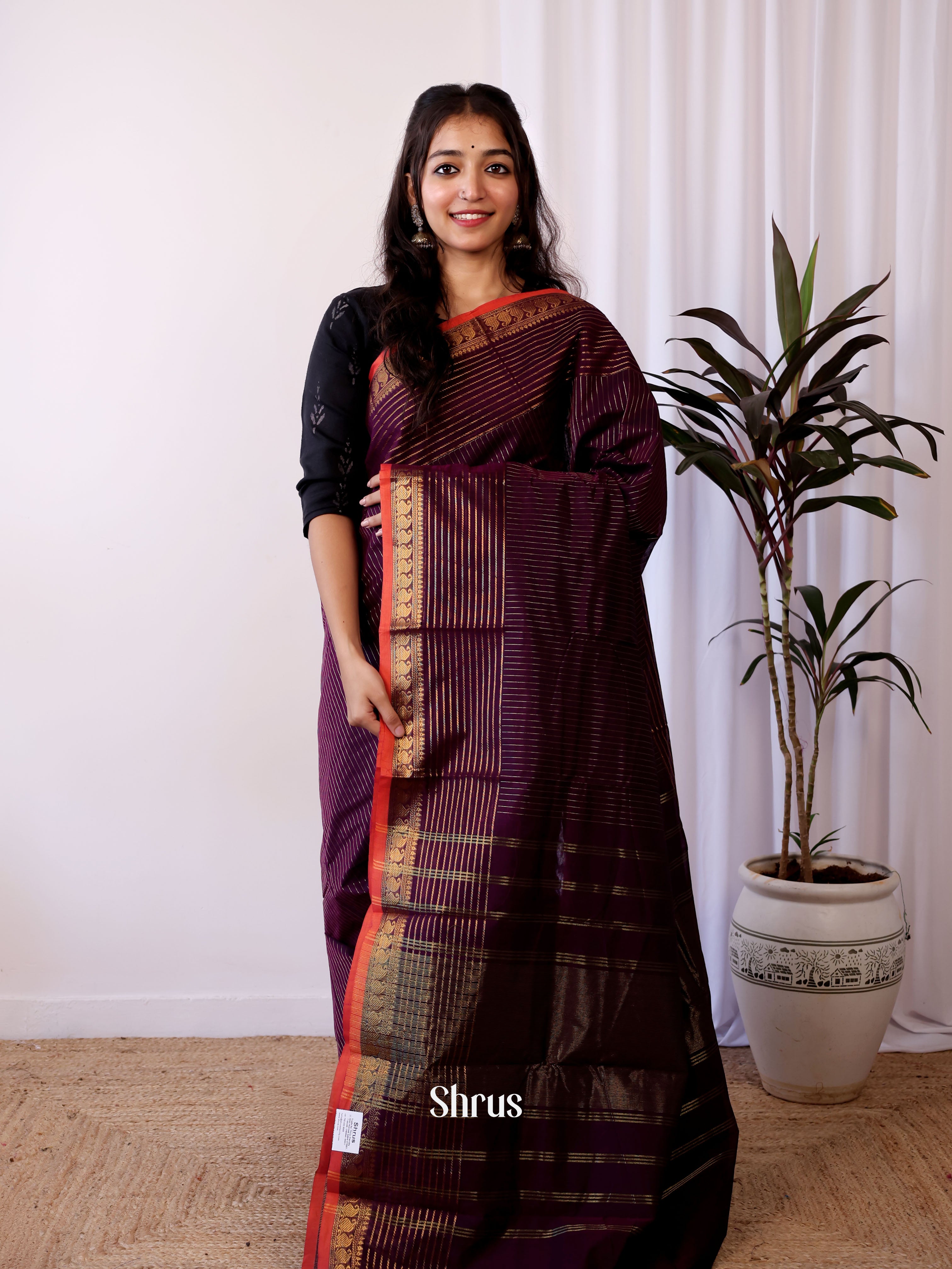 CJS05433 - Chettinad Cotton Saree - Shop on Shrus.com