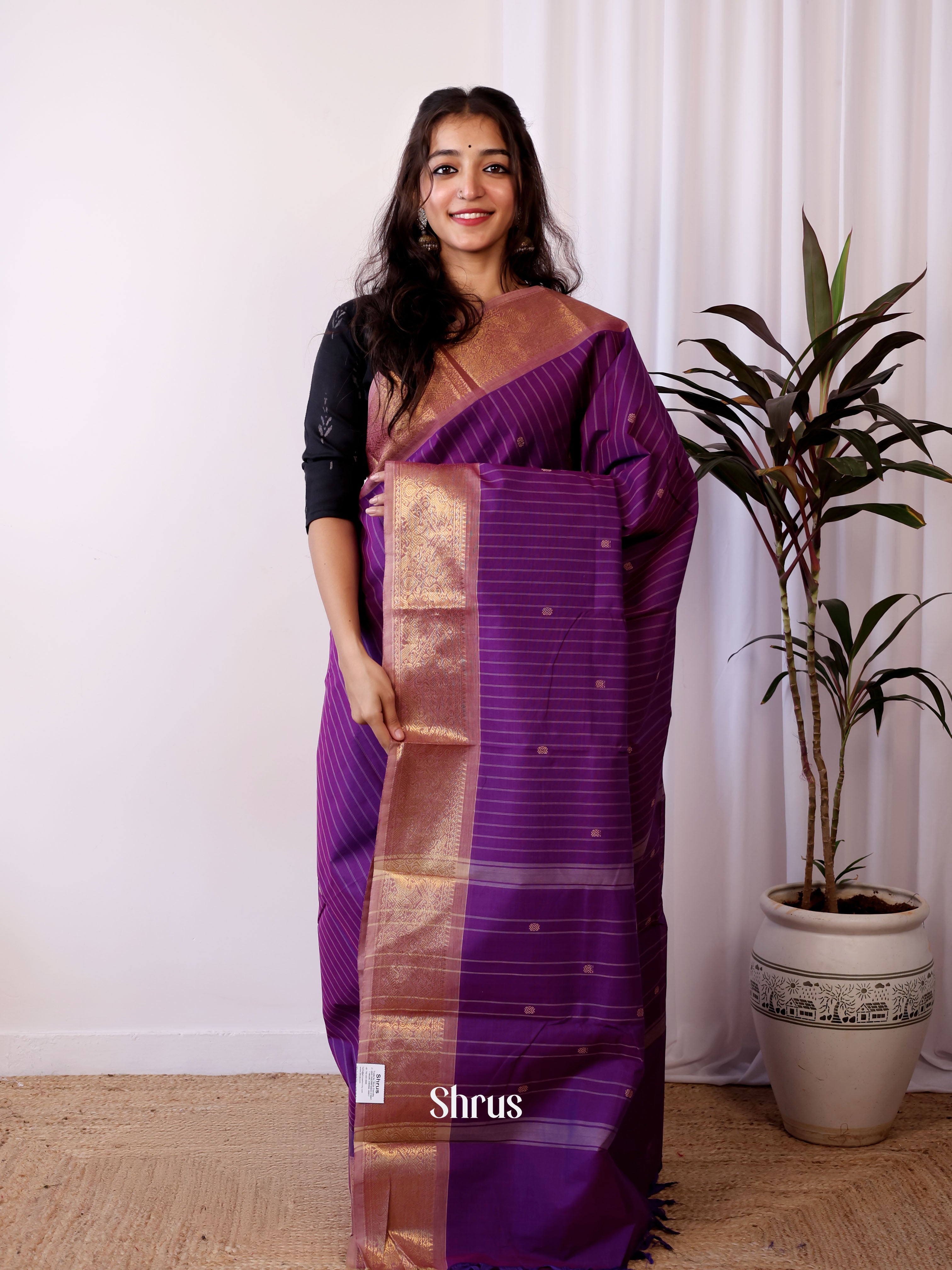 CJS05449 - Chettinad Cotton Saree - Shop on Shrus.com