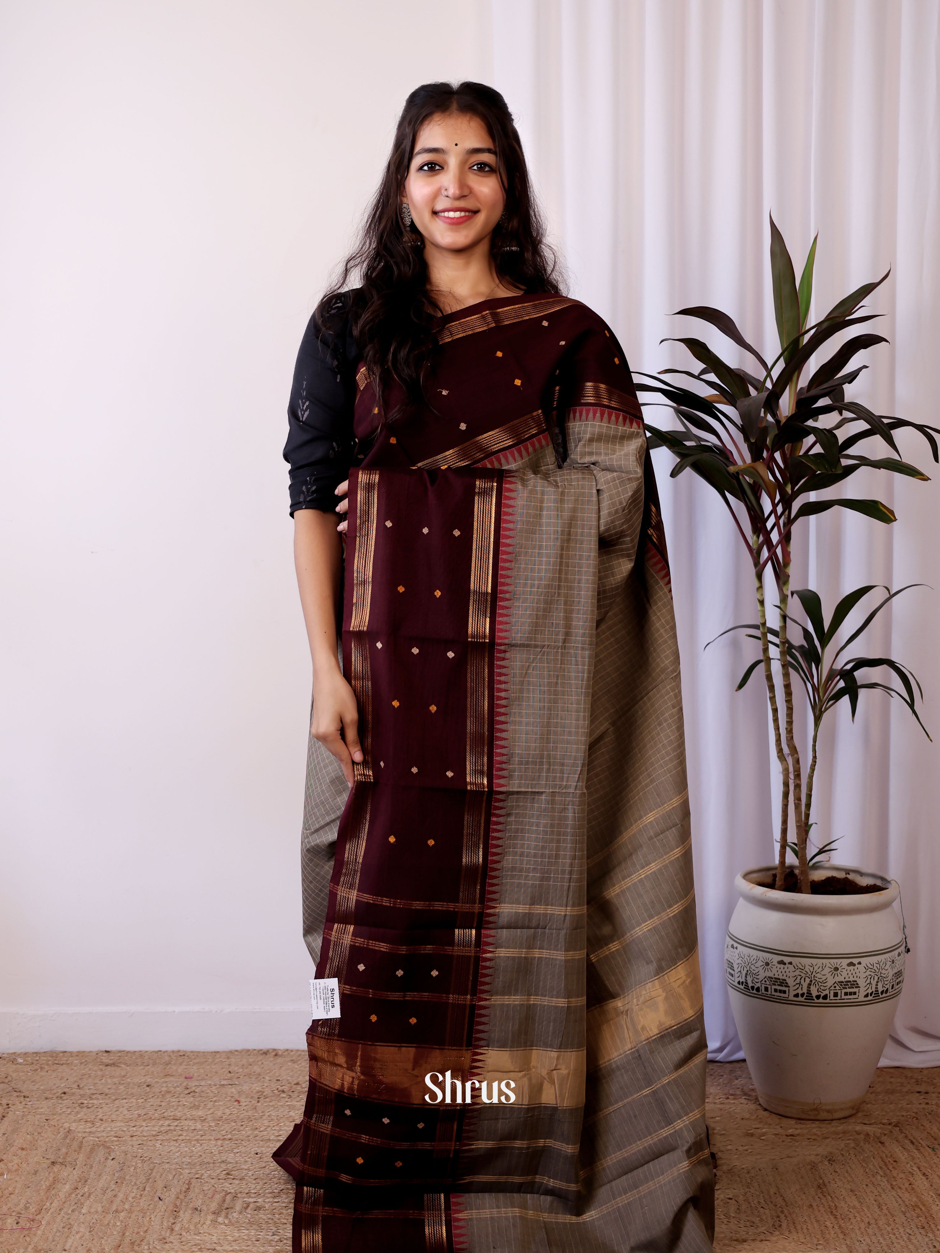 CJS05467 - Chettinad Cotton Saree - Shop on Shrus.com