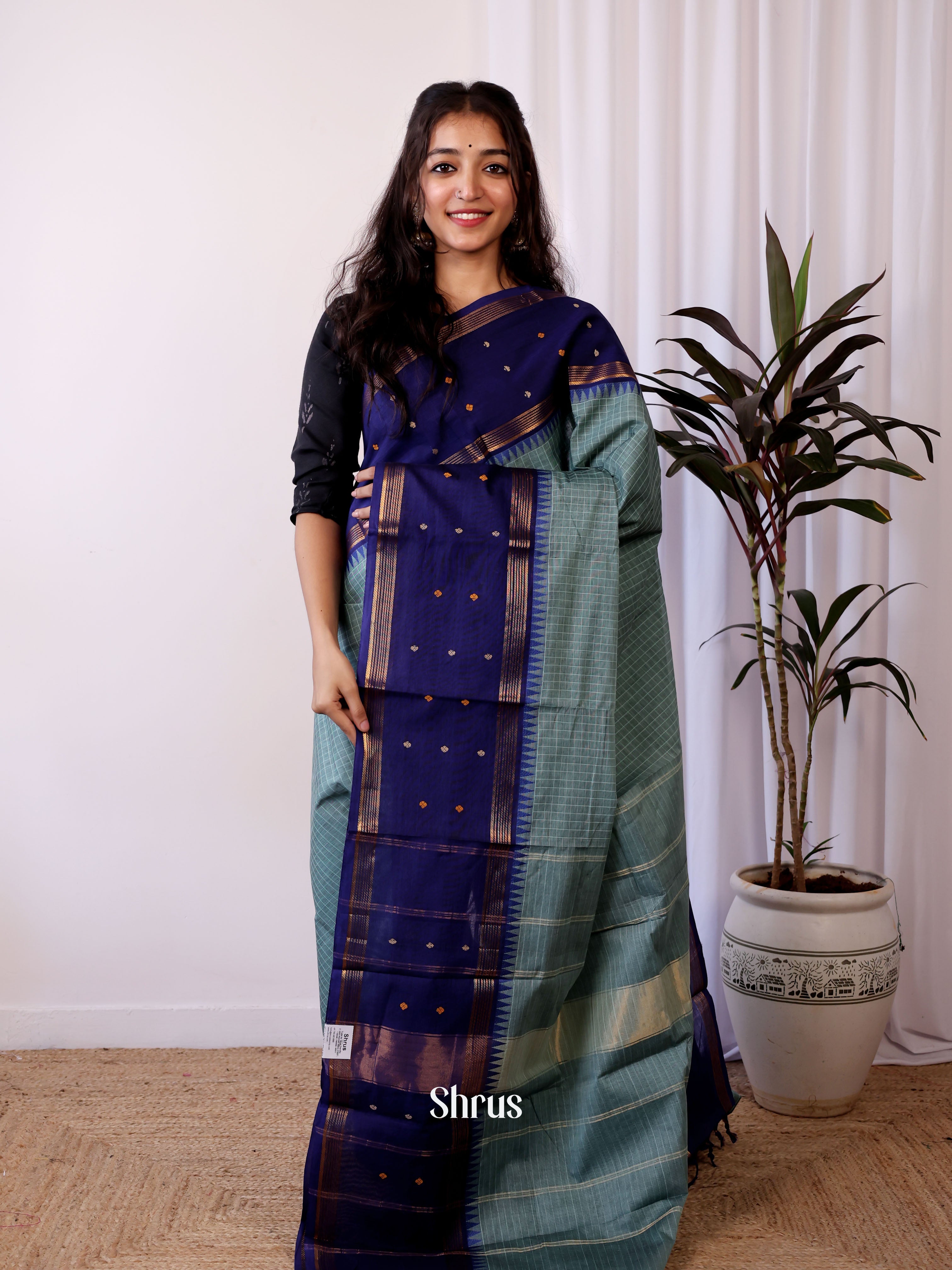 CJS05473 - Chettinad Cotton Saree - Shop on Shrus.com
