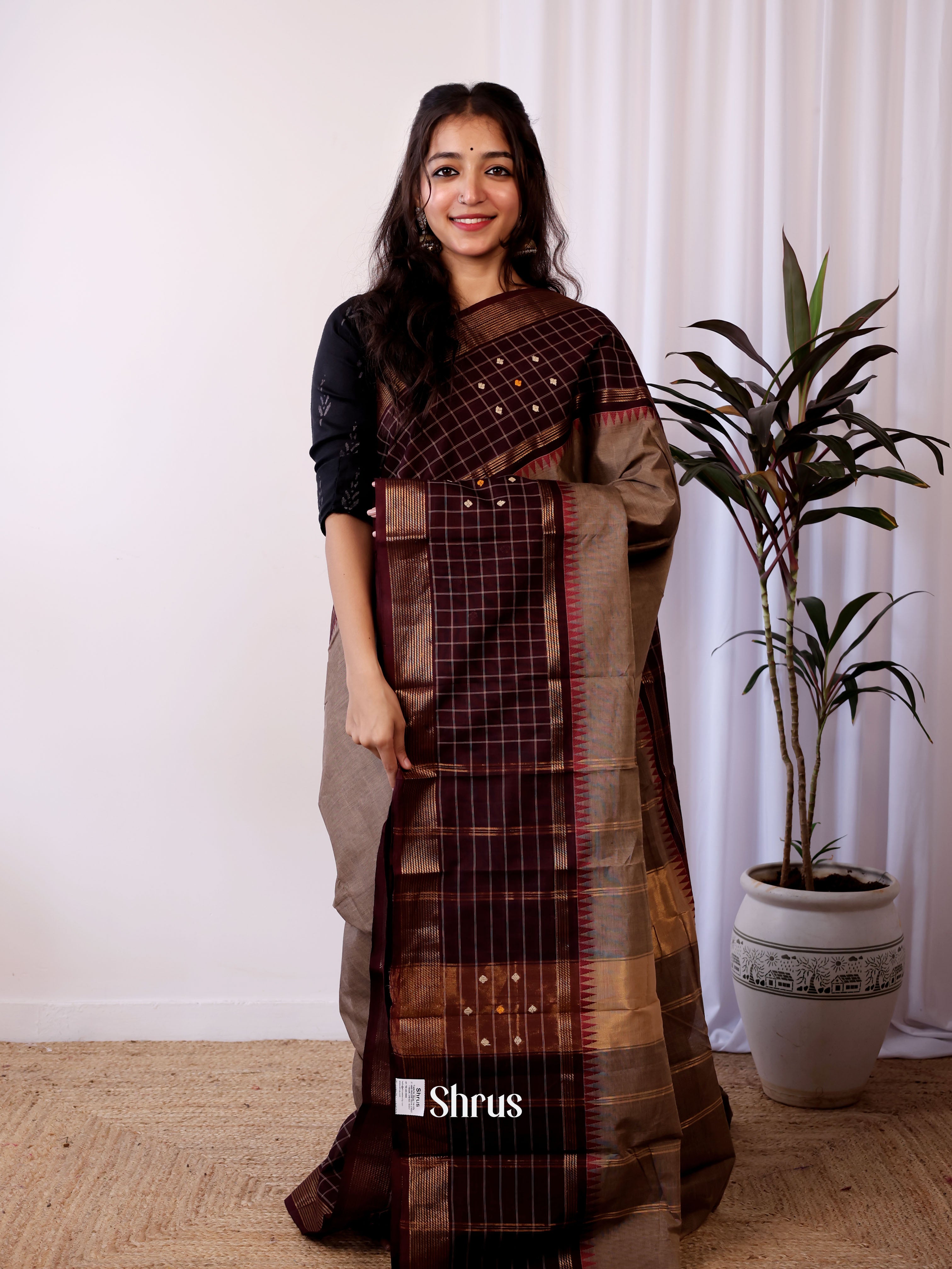 CJS05474 - Chettinad Cotton Saree - Shop on Shrus.com