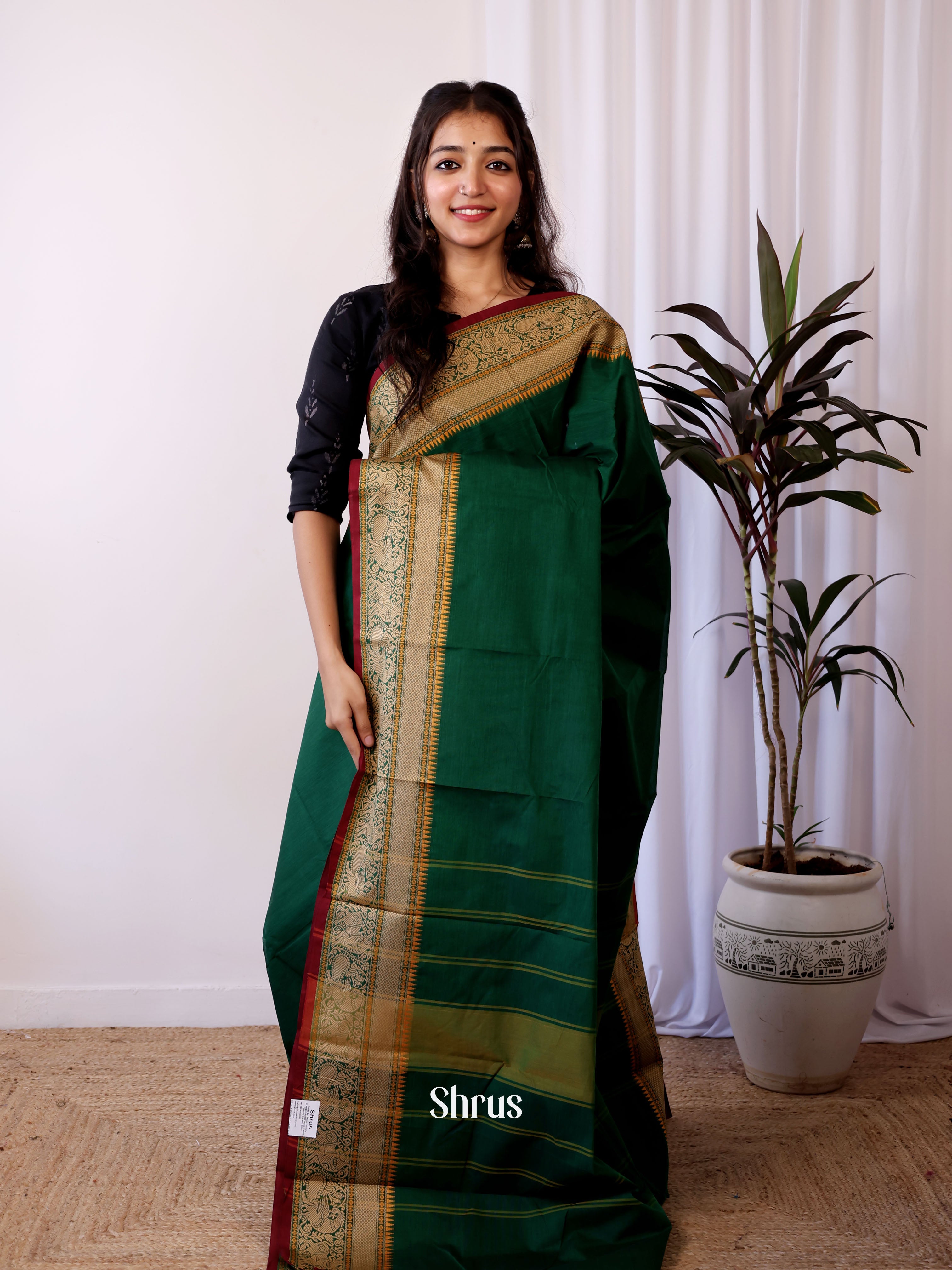 CJS05492 - Chettinad Cotton Saree - Shop on Shrus.com