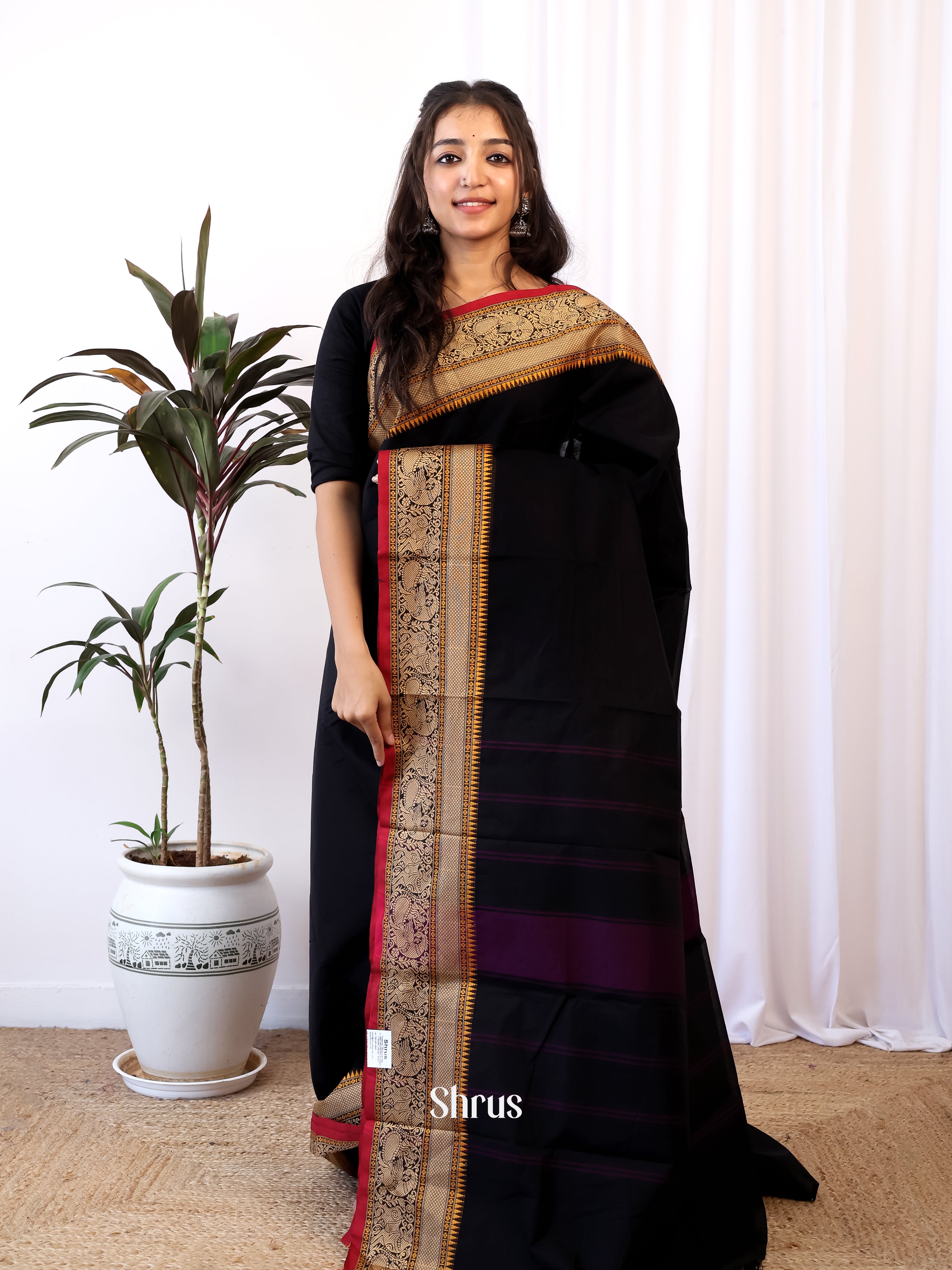 CJS05496 - Chettinad Cotton Saree - Shop on Shrus.com