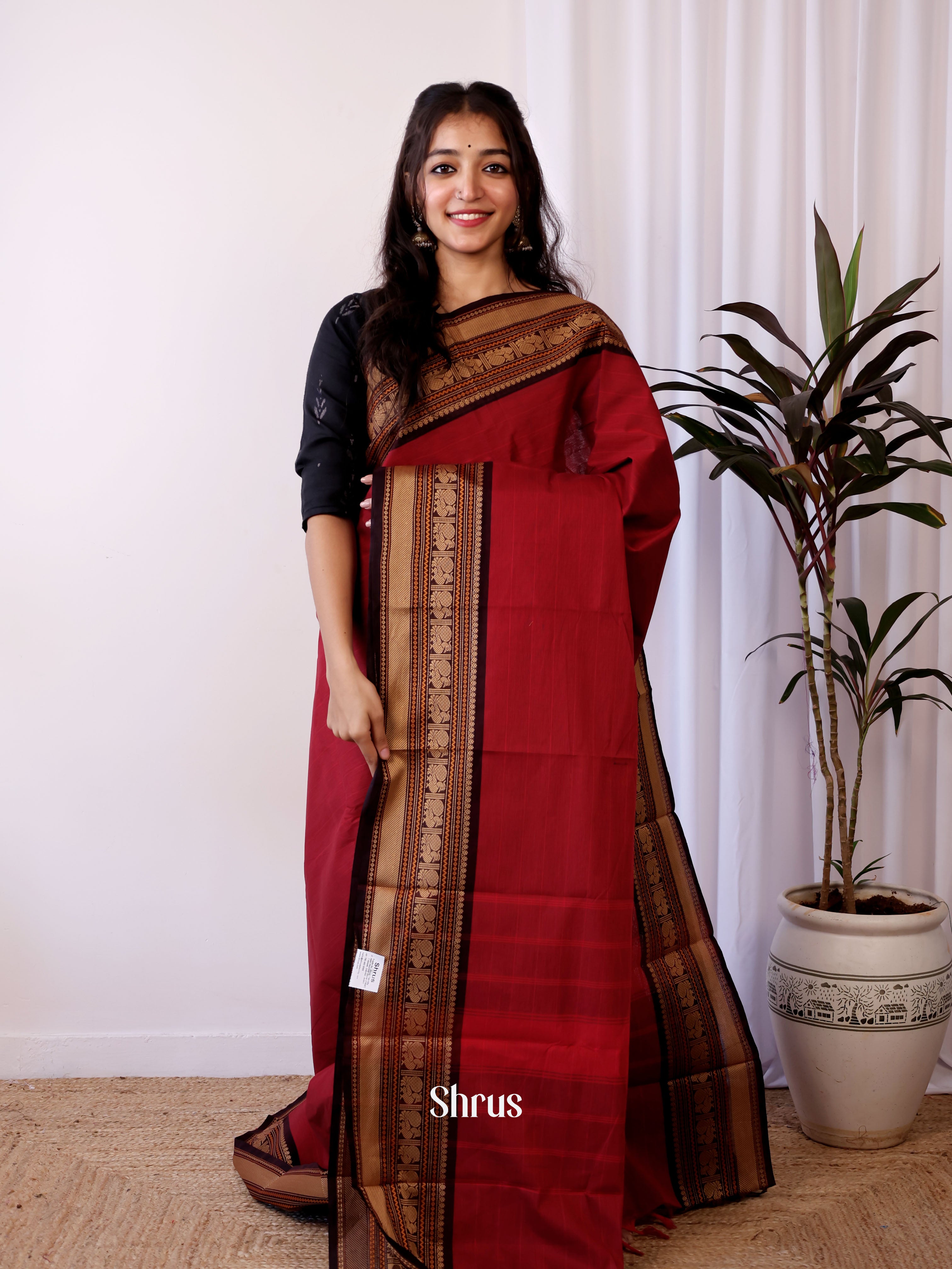 CJS05510 - Chettinad Cotton Saree - Shop on Shrus.com