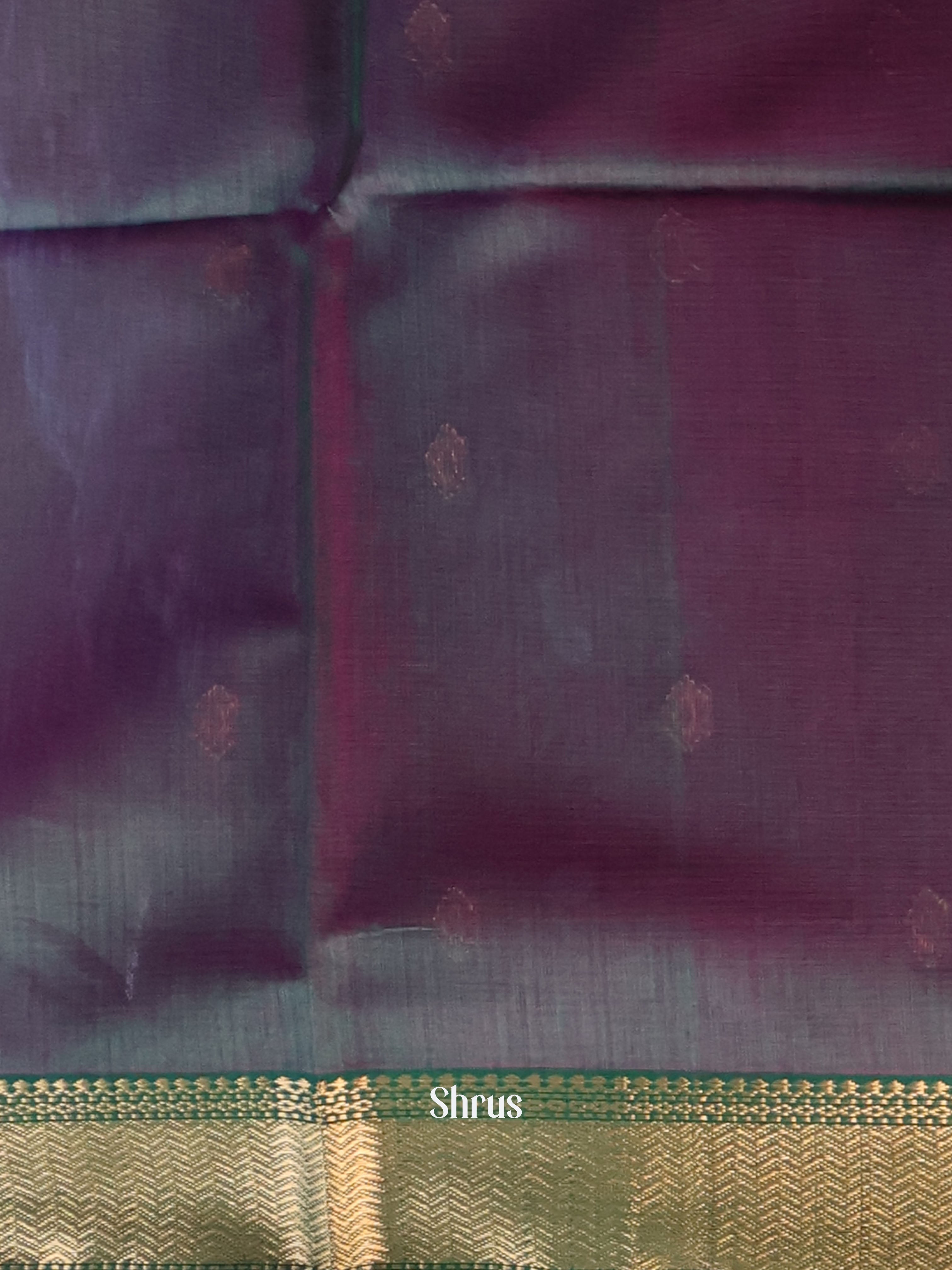 Pink & Grey - Maheshwari silkcotton Saree - Shop on Shrus.com