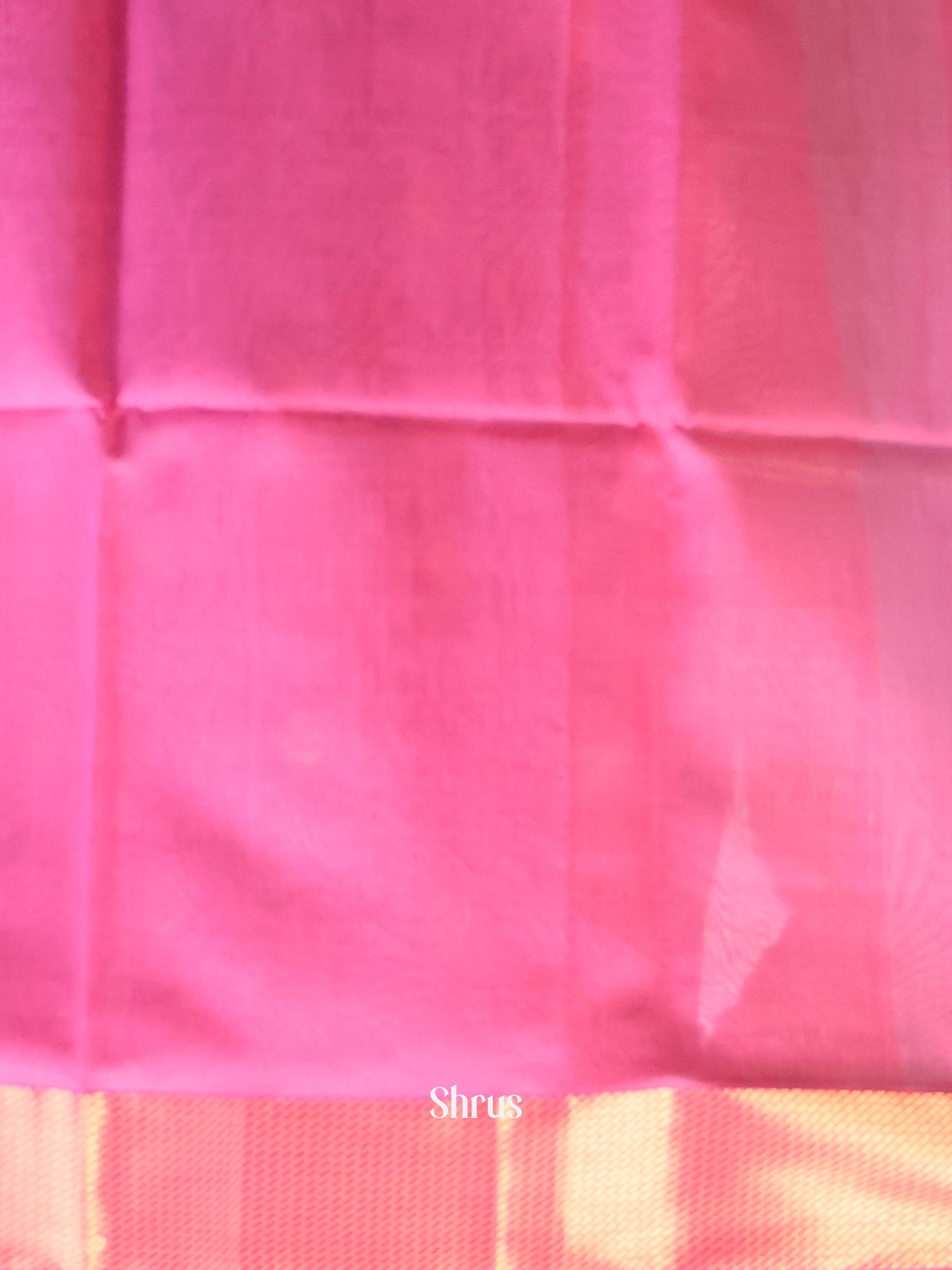 Grey & Pink - Maheshwari silkcotton Saree - Shop on Shrus.com