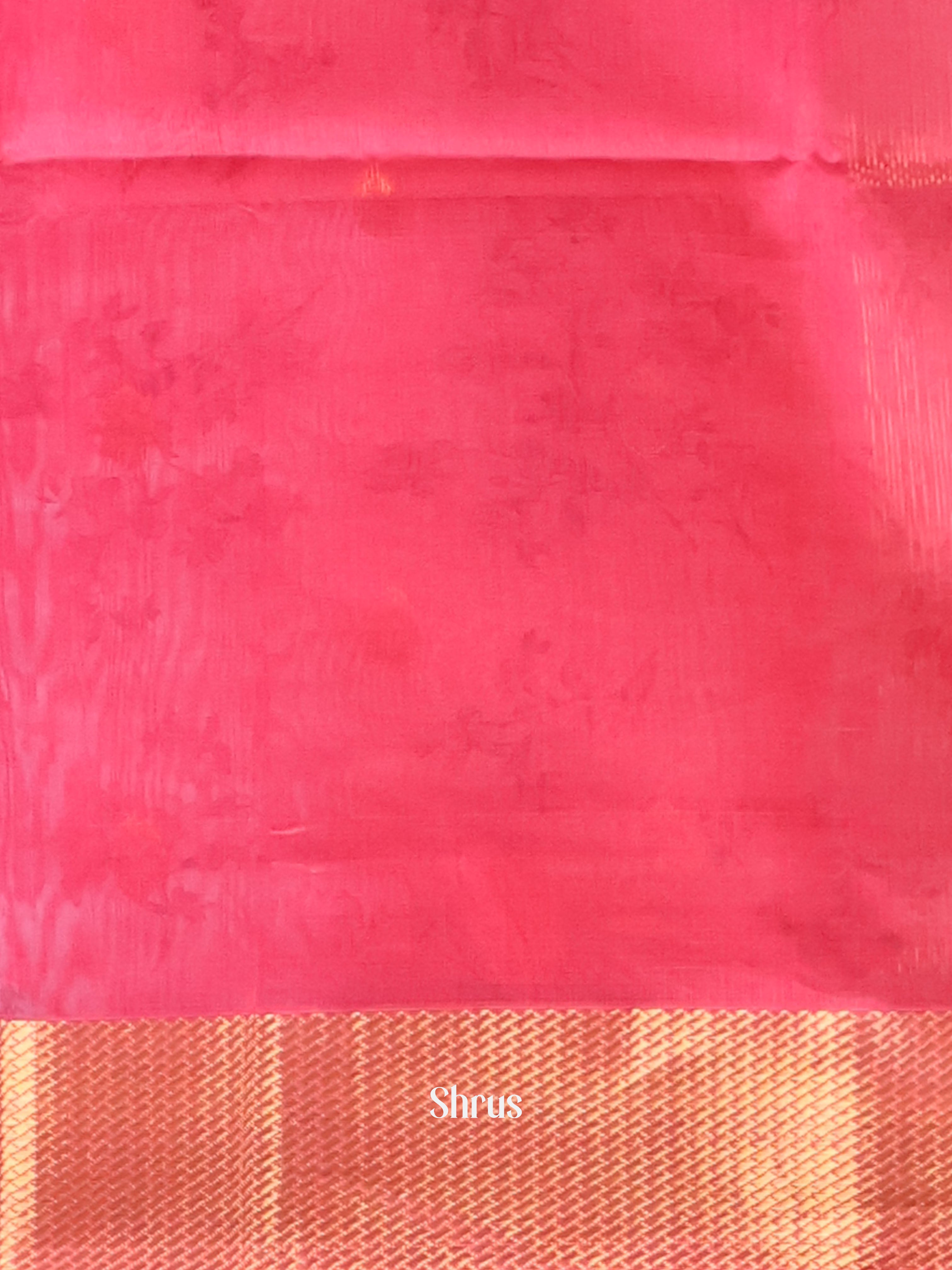 Pink - Maheshwari silkcotton Saree - Shop on Shrus.com