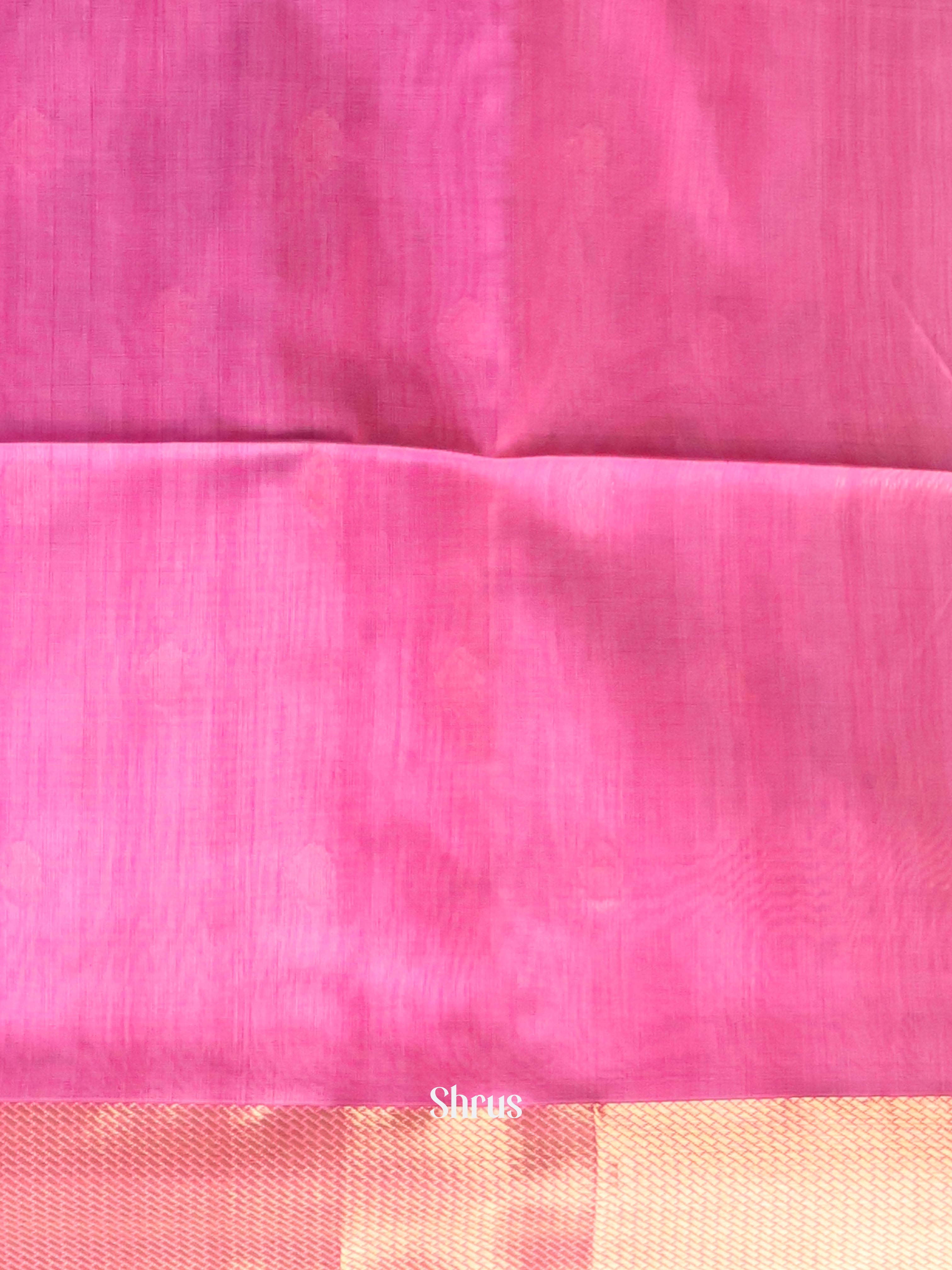 Lite Blue & Pink - Maheshwari silkcotton Saree - Shop on Shrus.com