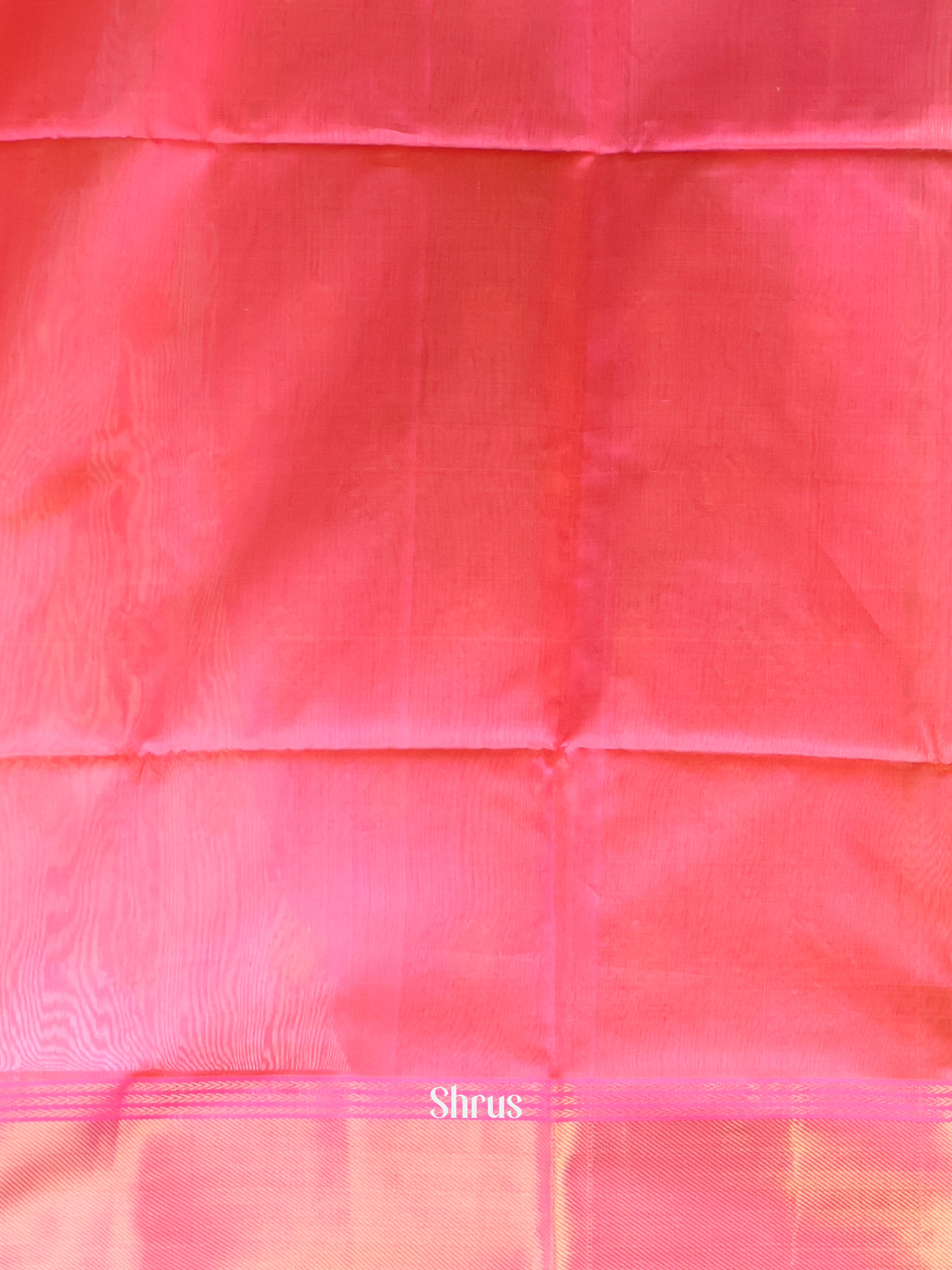 Yellow & Pink- Maheshwari silkcotton Saree - Shop on Shrus.com
