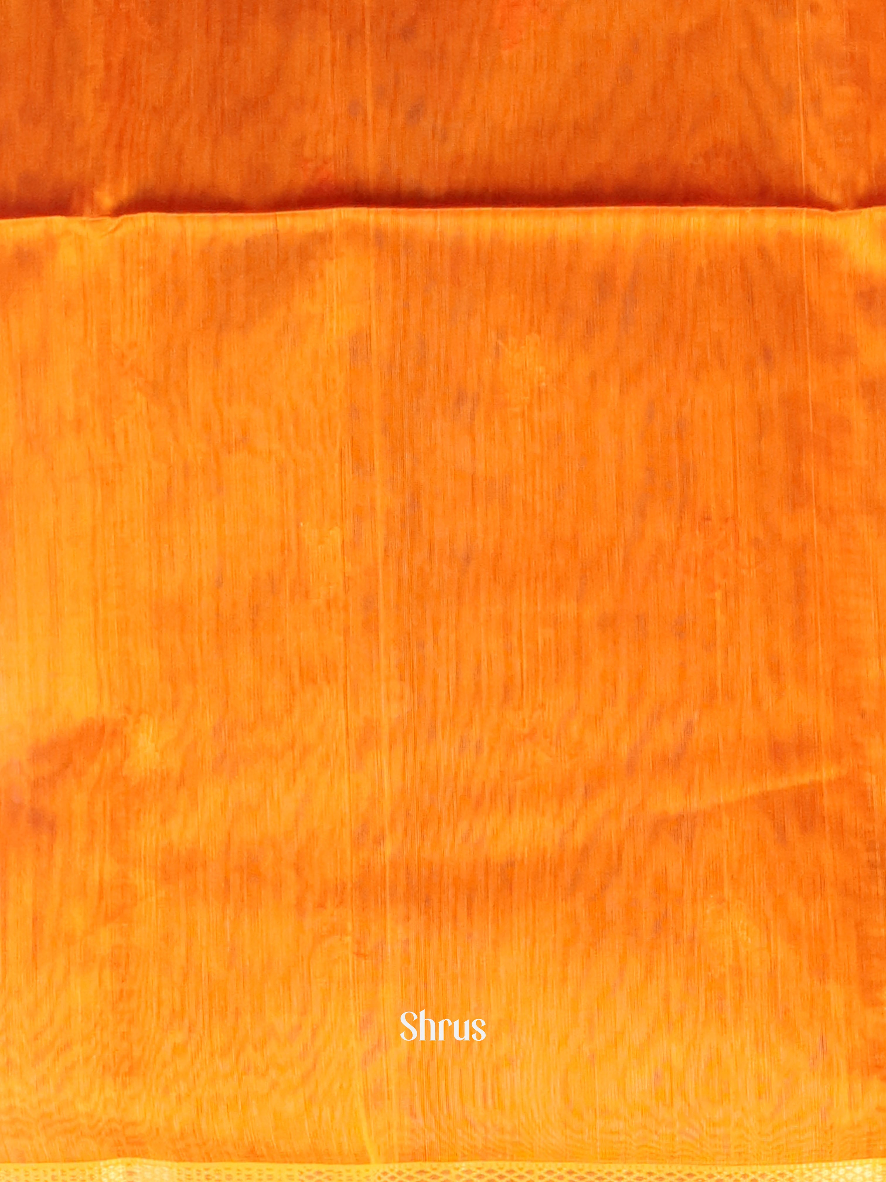 Red & Mustard - Maheshwari silkcotton Saree - Shop on Shrus.com
