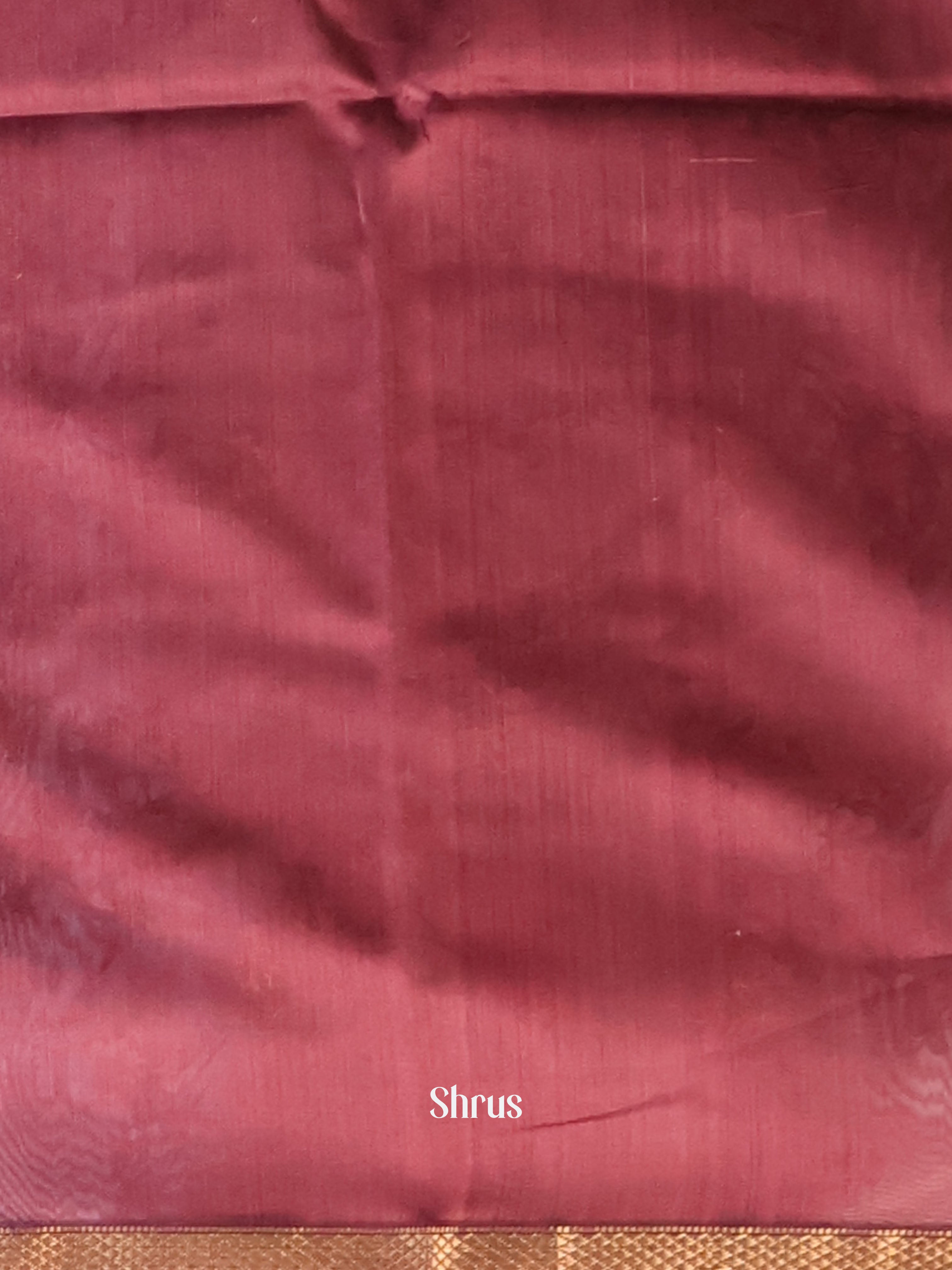 Brown - Maheshwari silkcotton Saree - Shop on Shrus.com