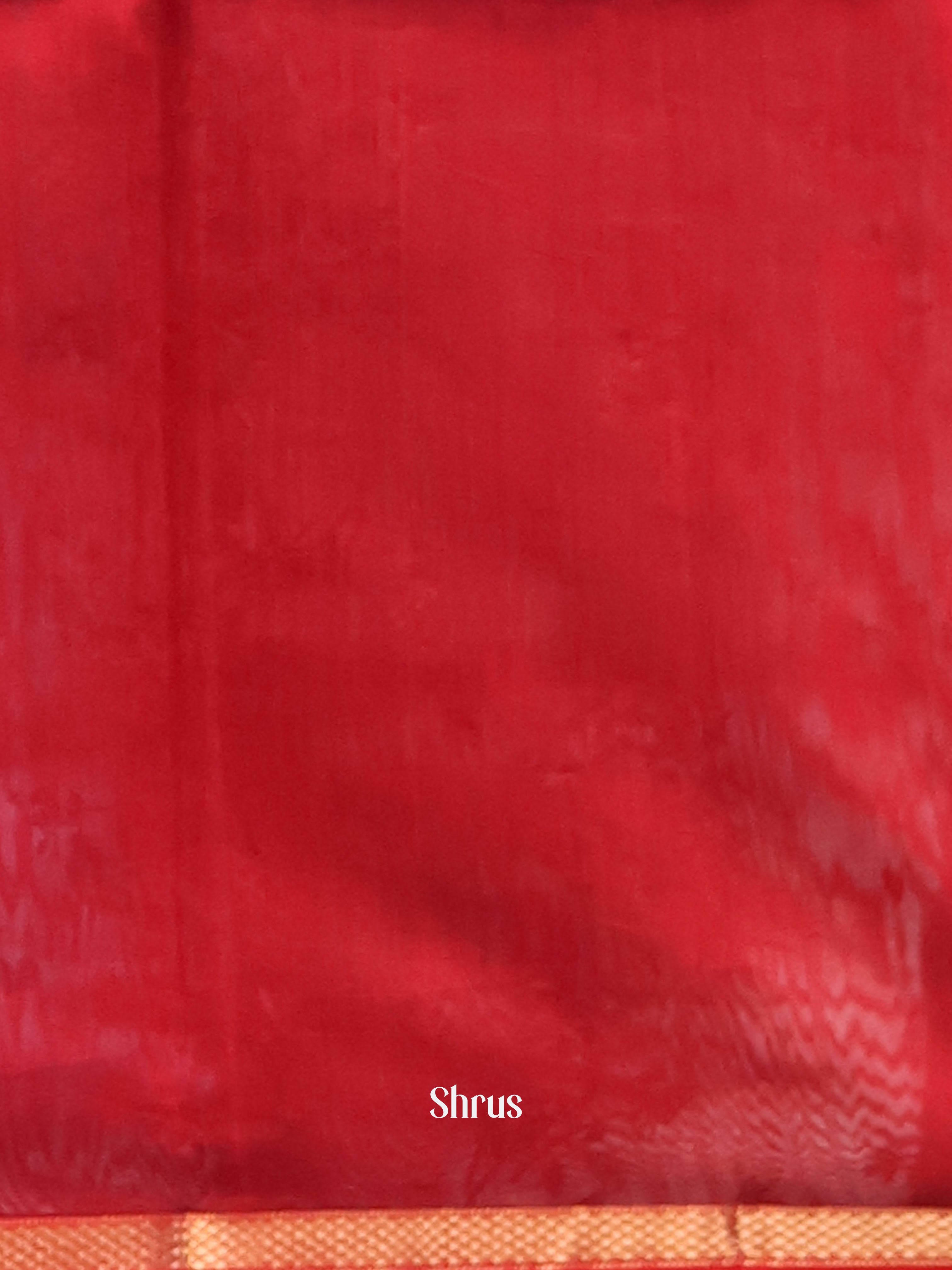 Grey & Red - Maheshwari silkcotton Saree - Shop on Shrus.com