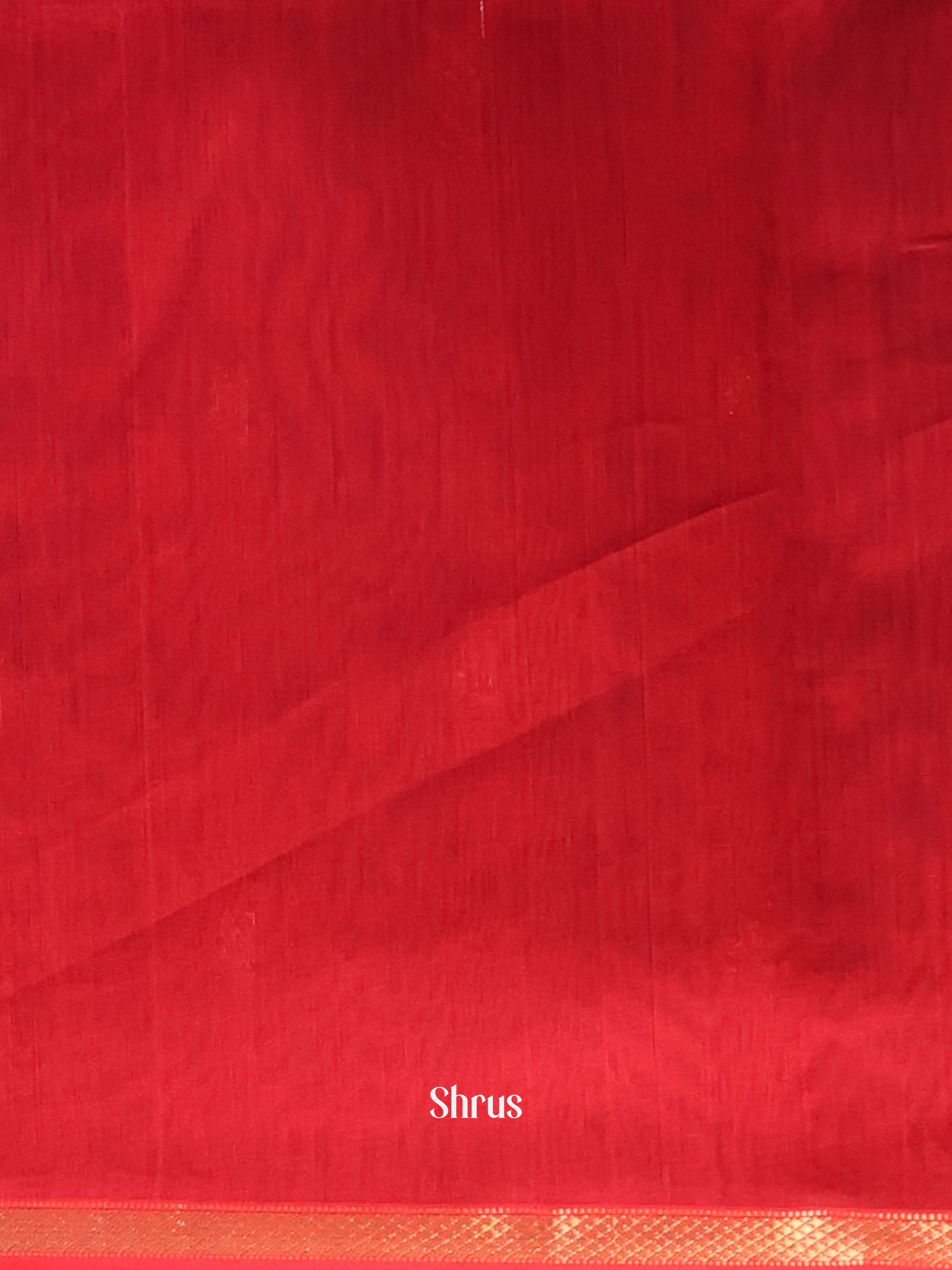 Grey & Red- Maheshwari silkcotton Saree - Shop on Shrus.com