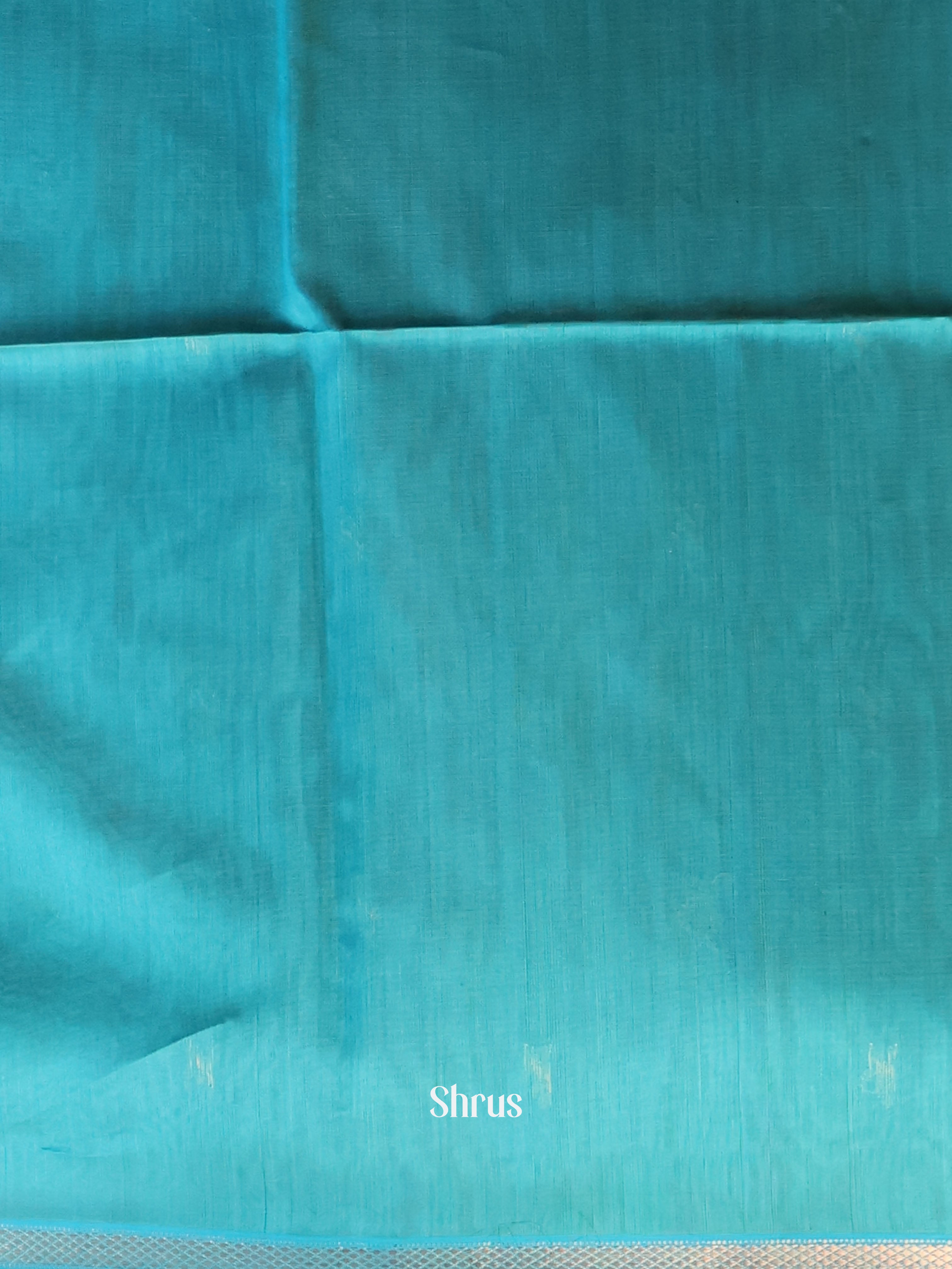 Yellow & Teal - Maheshwari silkcotton Saree - Shop on Shrus.com