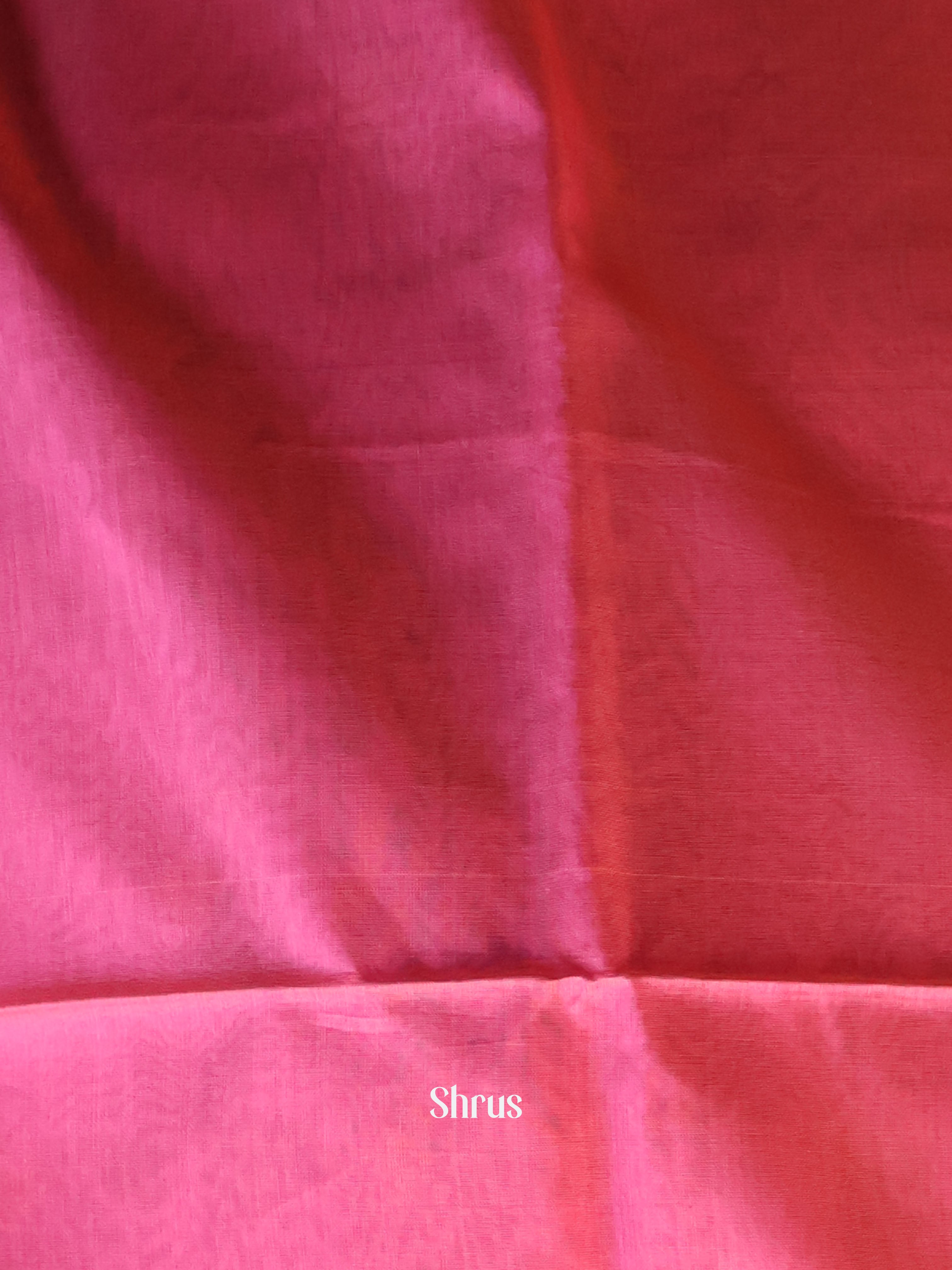 Mustardy Green & Pink - Maheshwari silkcotton Saree - Shop on Shrus.com