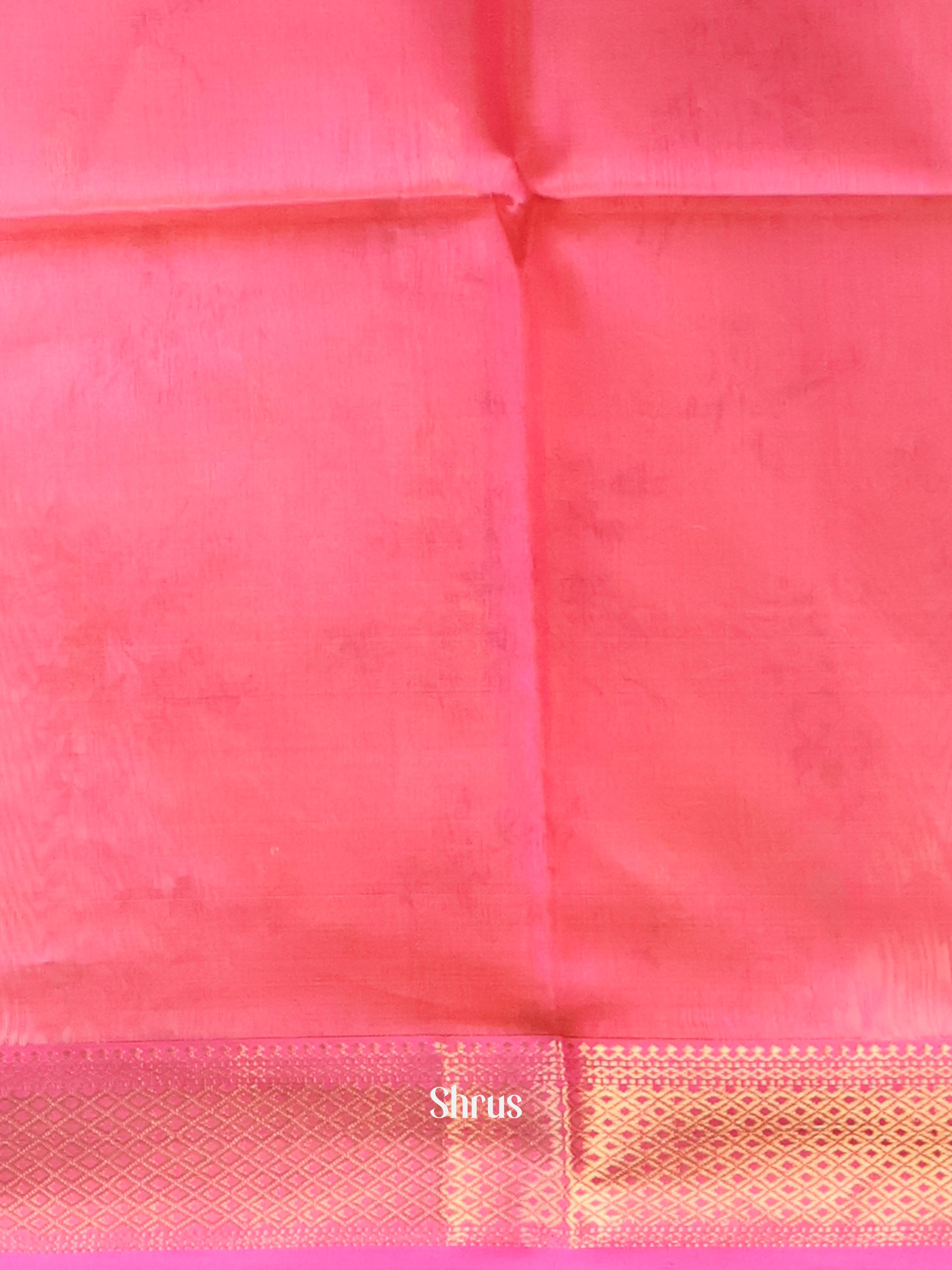 Green & Pink - Maheshwari silkcotton Saree - Shop on Shrus.com