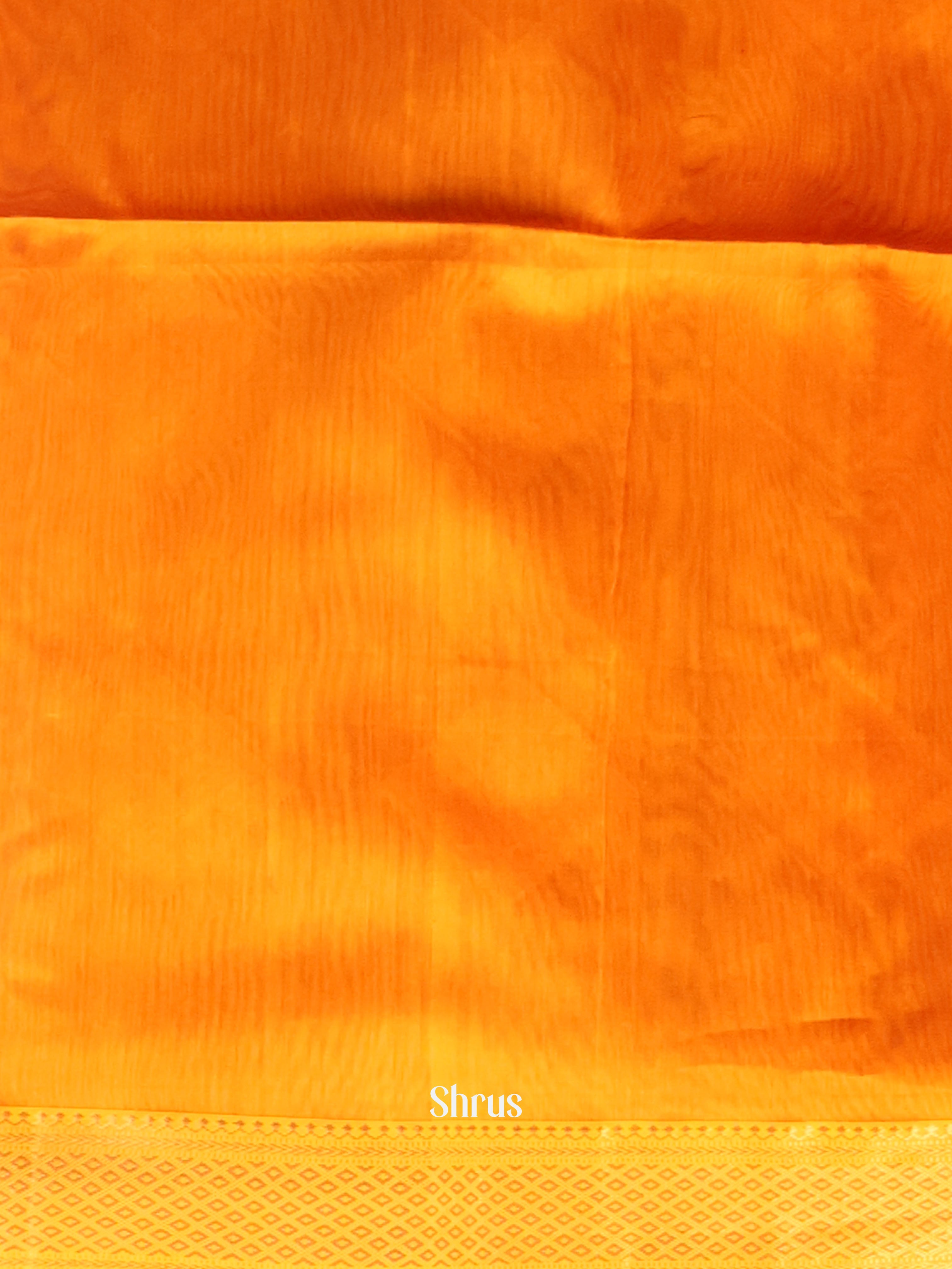 Red & Mustard - Maheshwari silkcotton Saree - Shop on Shrus.com