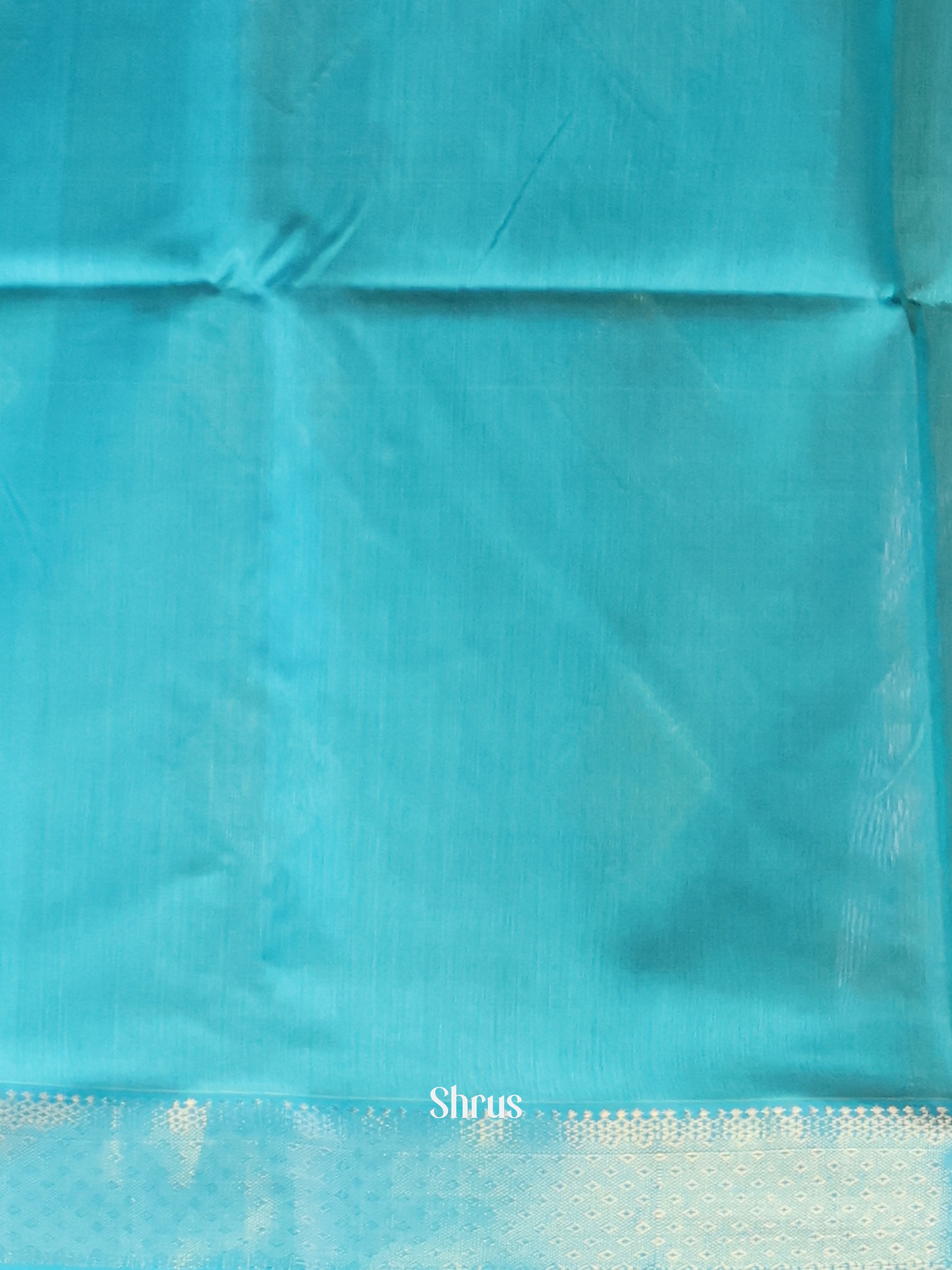 Yellow & Teal - Maheshwari silkcotton Saree - Shop on Shrus.com