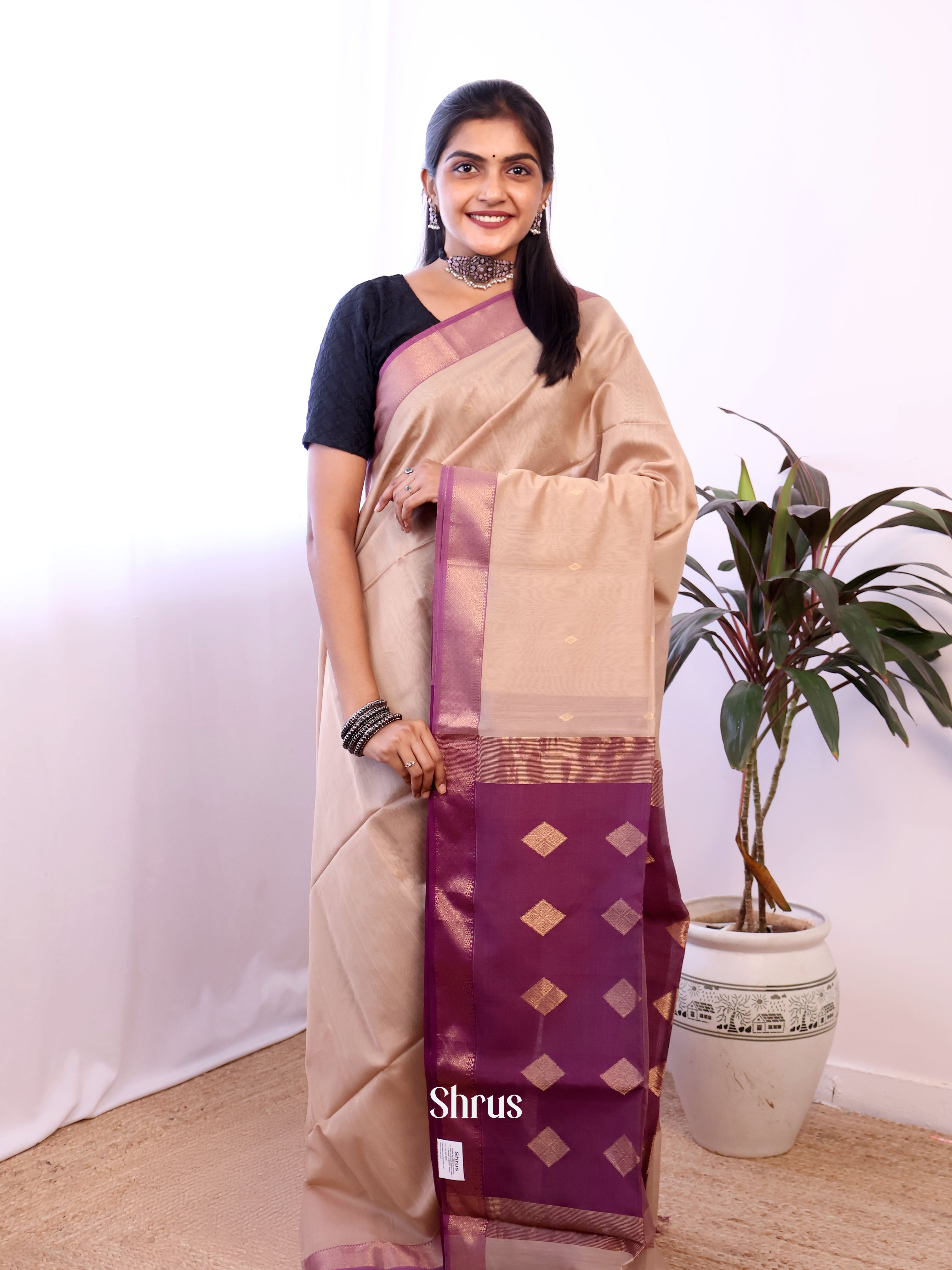 CJS05571 - Maheshwari silkcotton Saree - Shop on Shrus.com