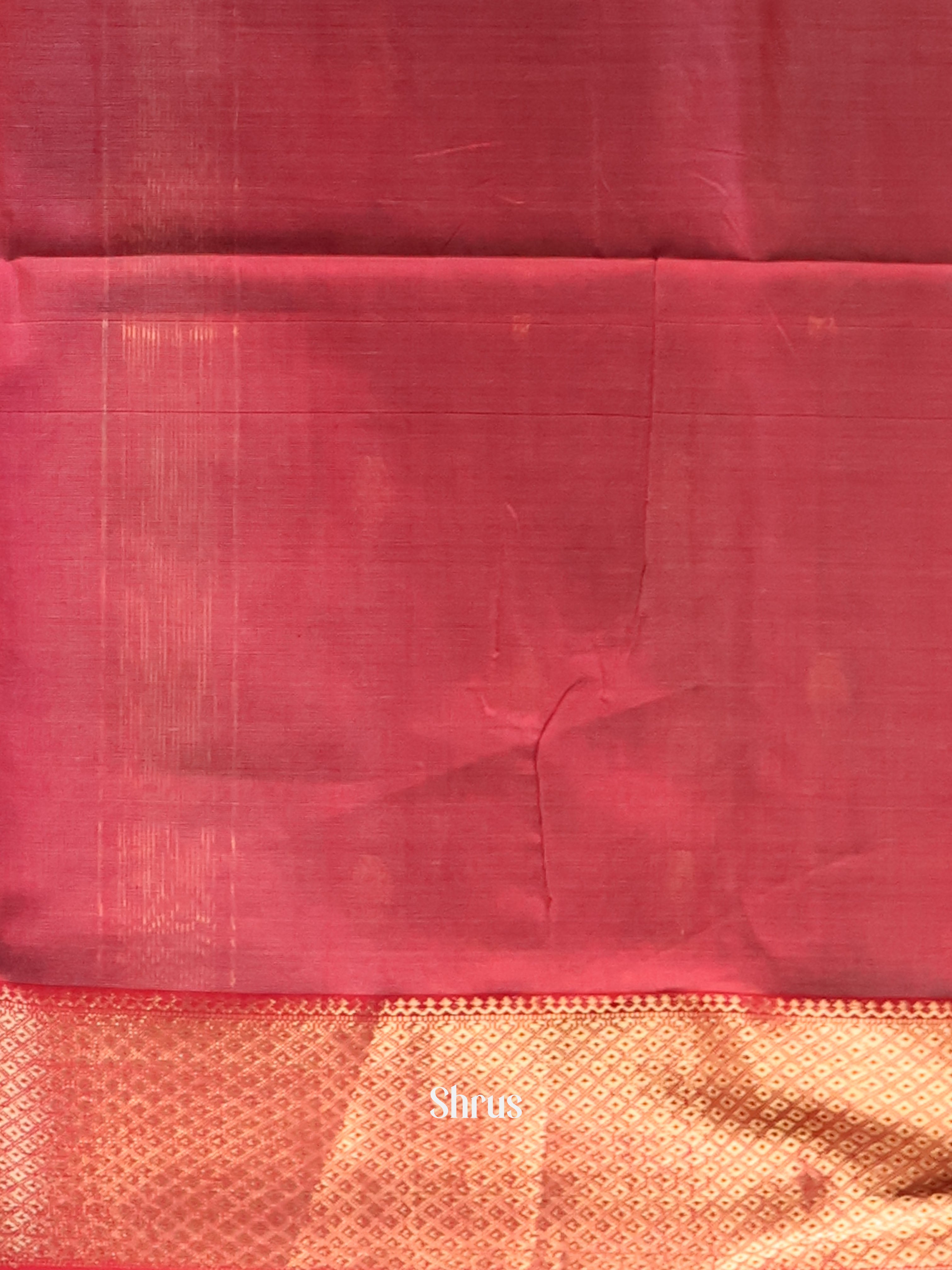 Beige & Maroon - Maheshwari silkcotton Saree - Shop on Shrus.com