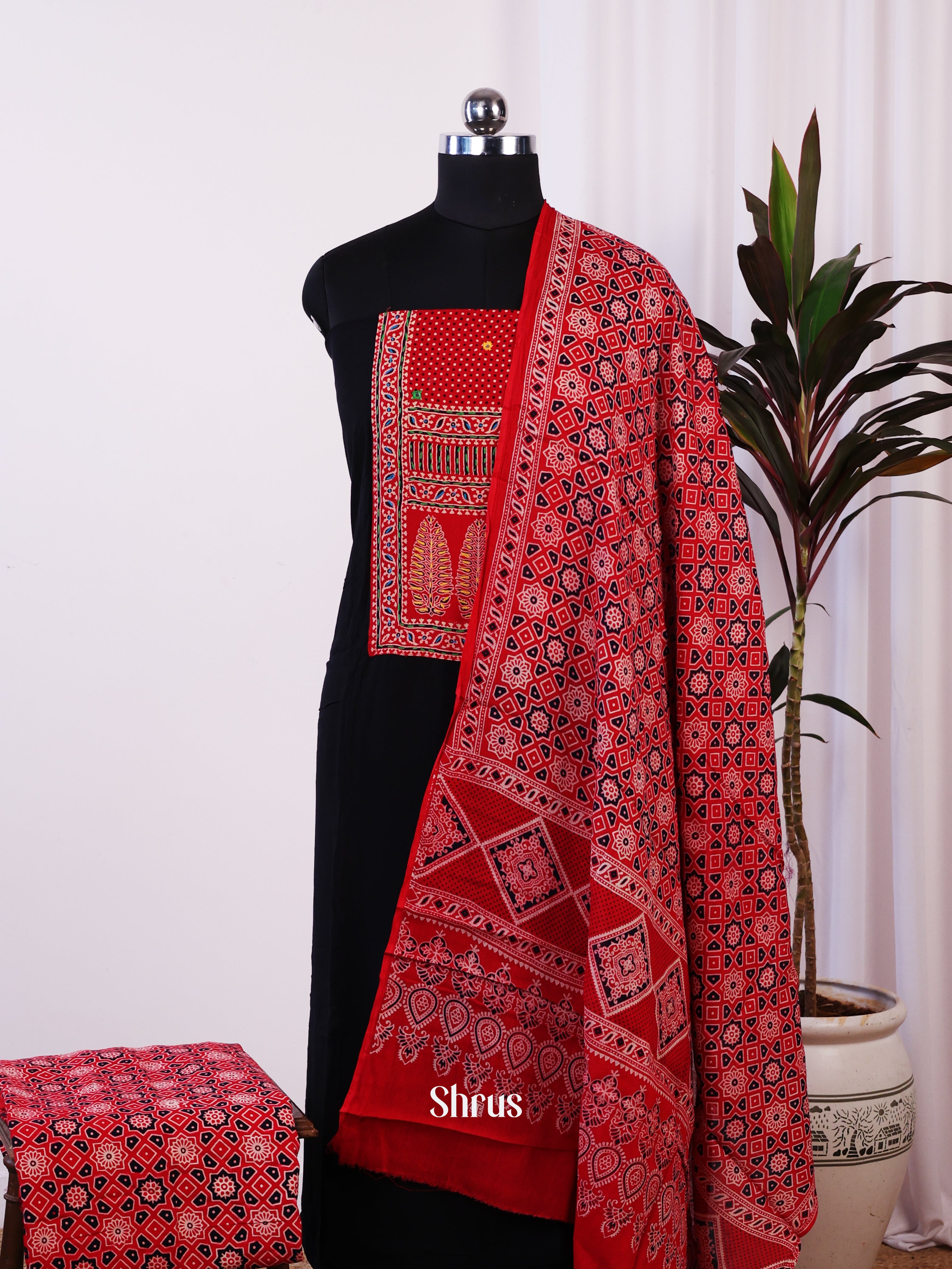 CJS07002 - Ajrakh Salwar - Shop on Shrus.com