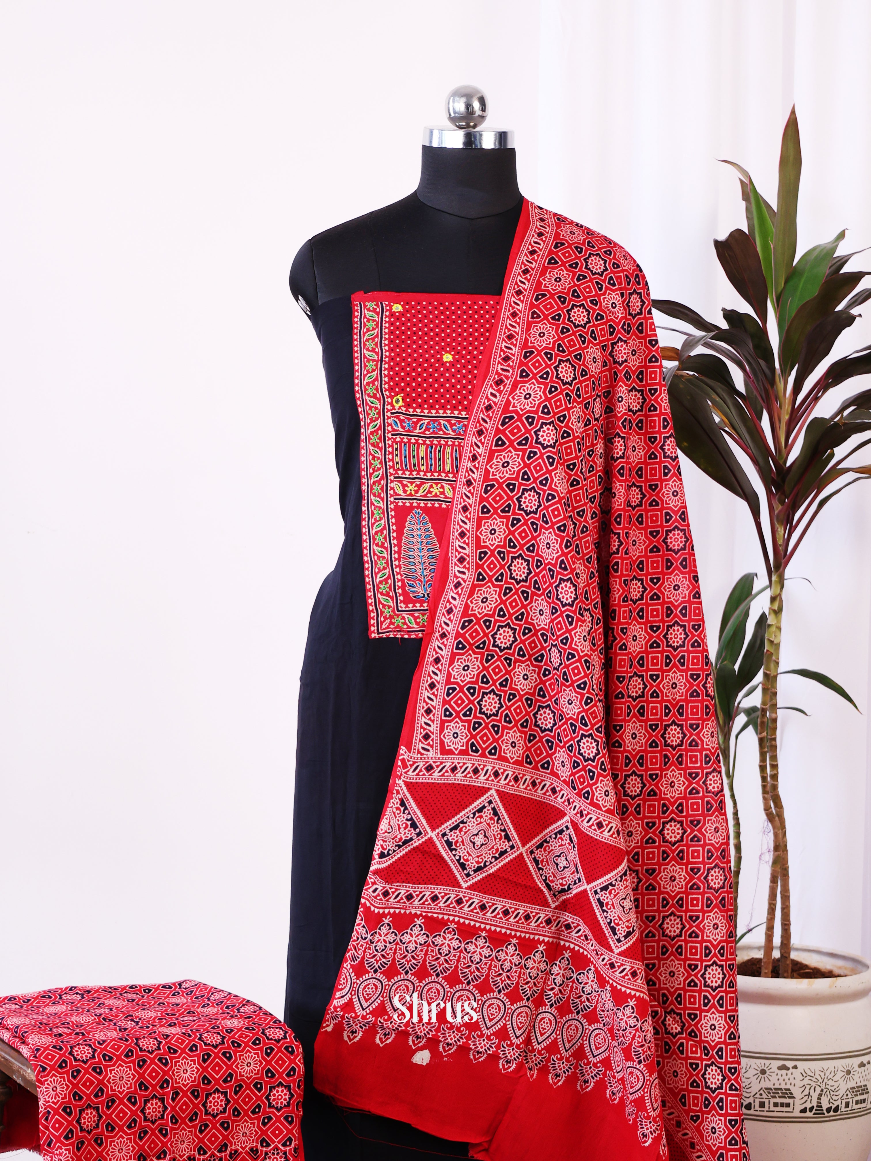 CJS07003 - Ajrakh Salwar - Shop on Shrus.com