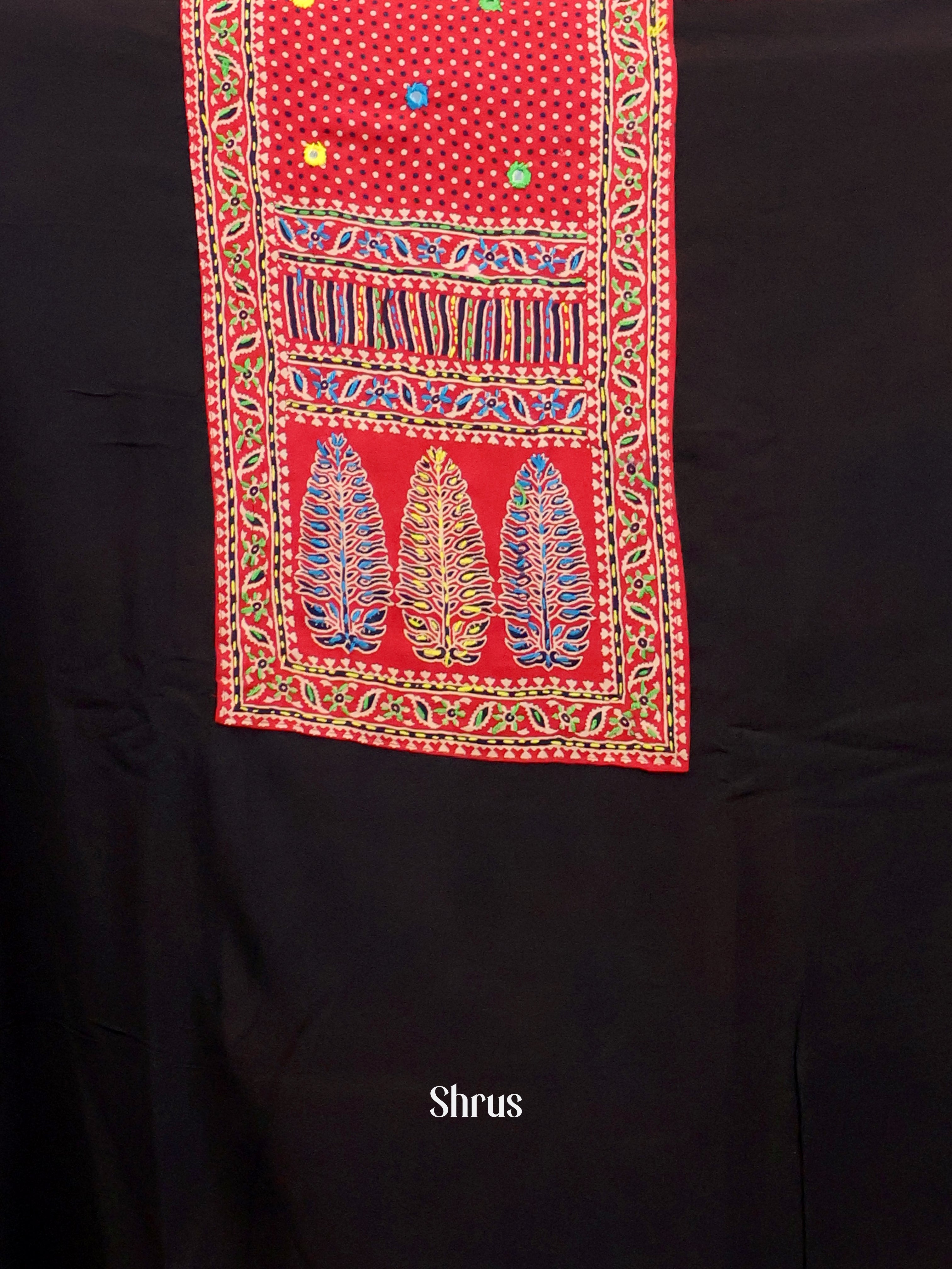 Black & Red - Ajrakh Salwar - Shop on Shrus.com
