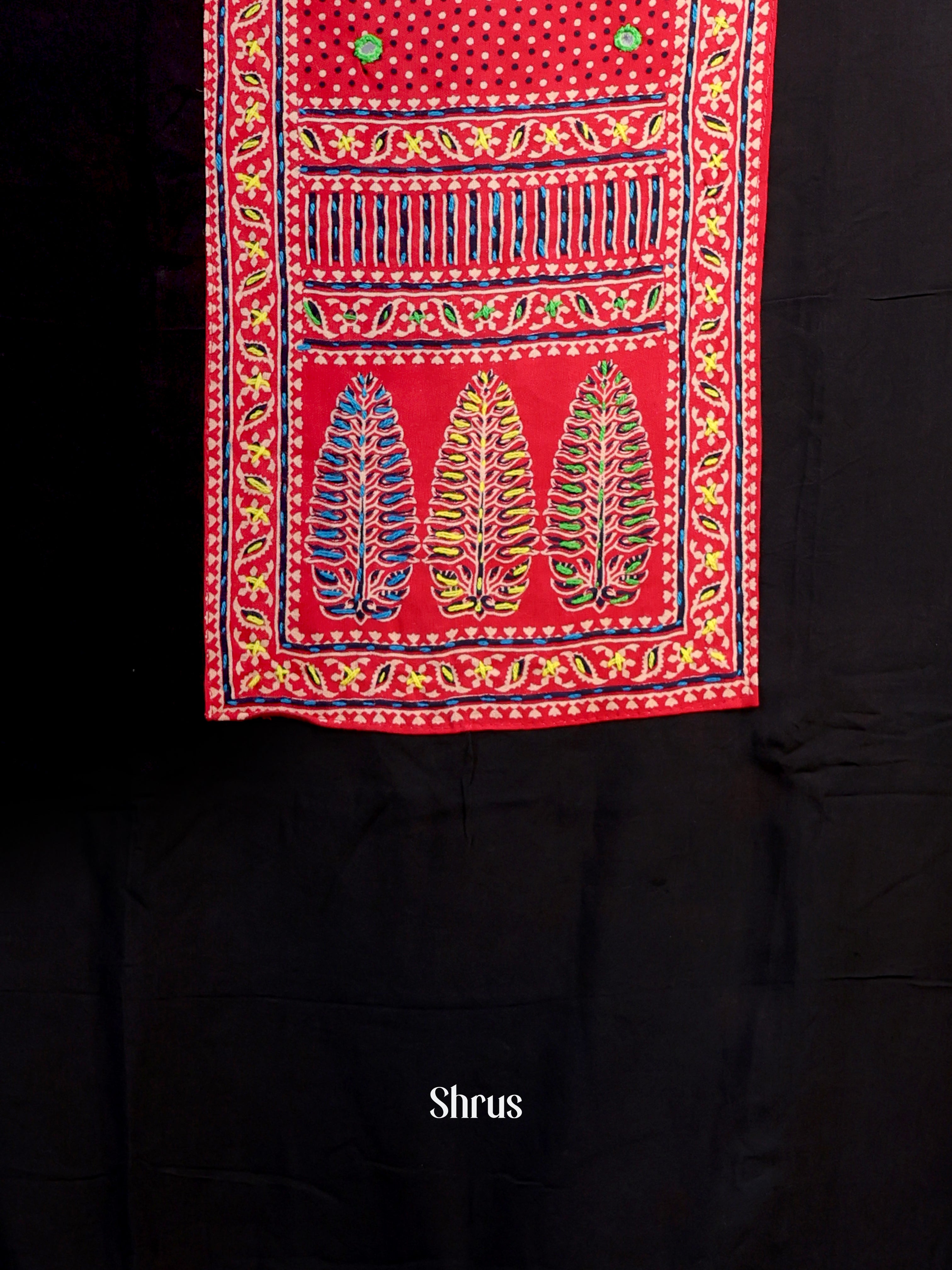 Black & Red- Ajrakh Salwar - Shop on Shrus.com
