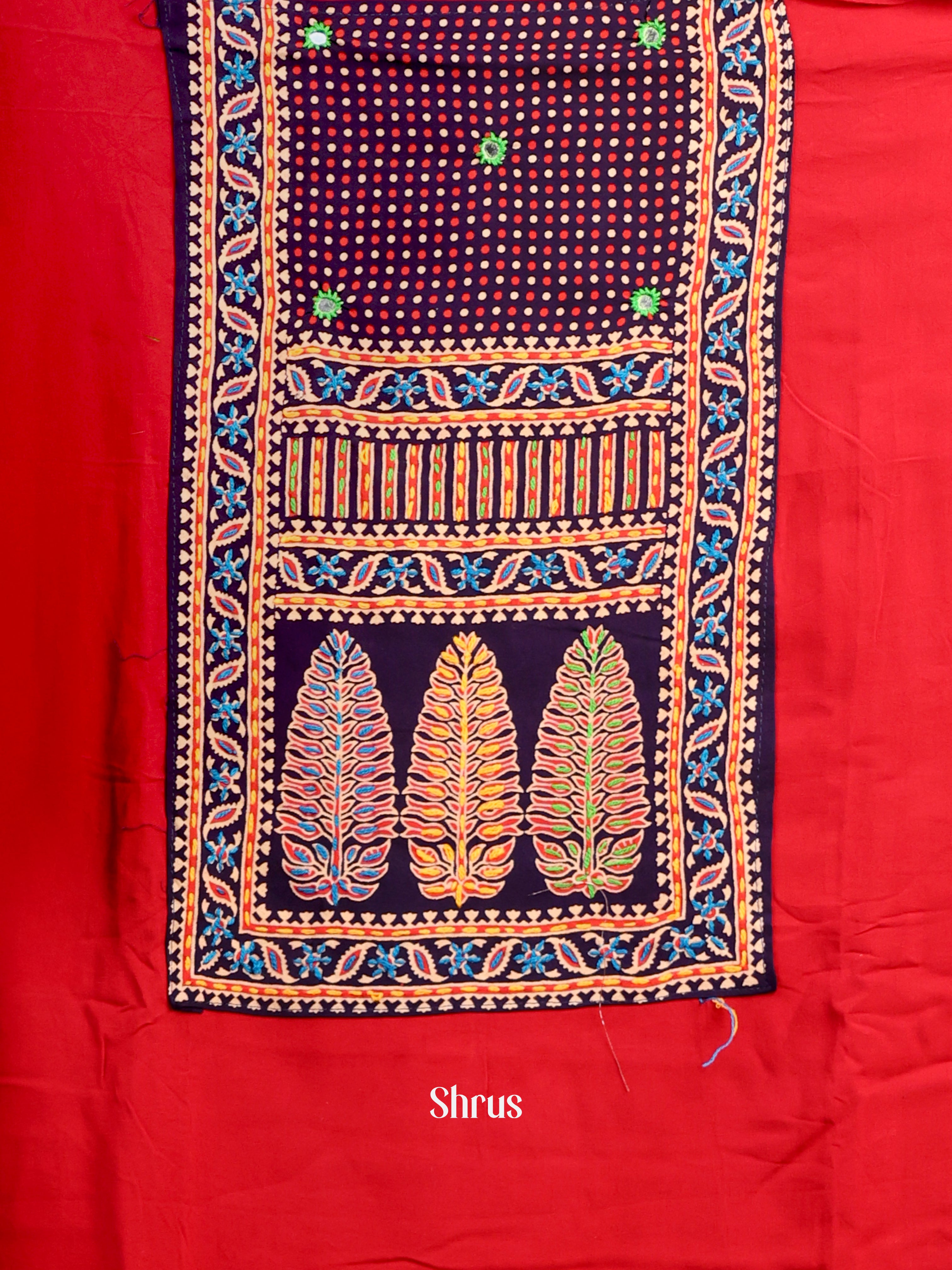 Red & Black - Ajrakh Salwar - Shop on Shrus.com