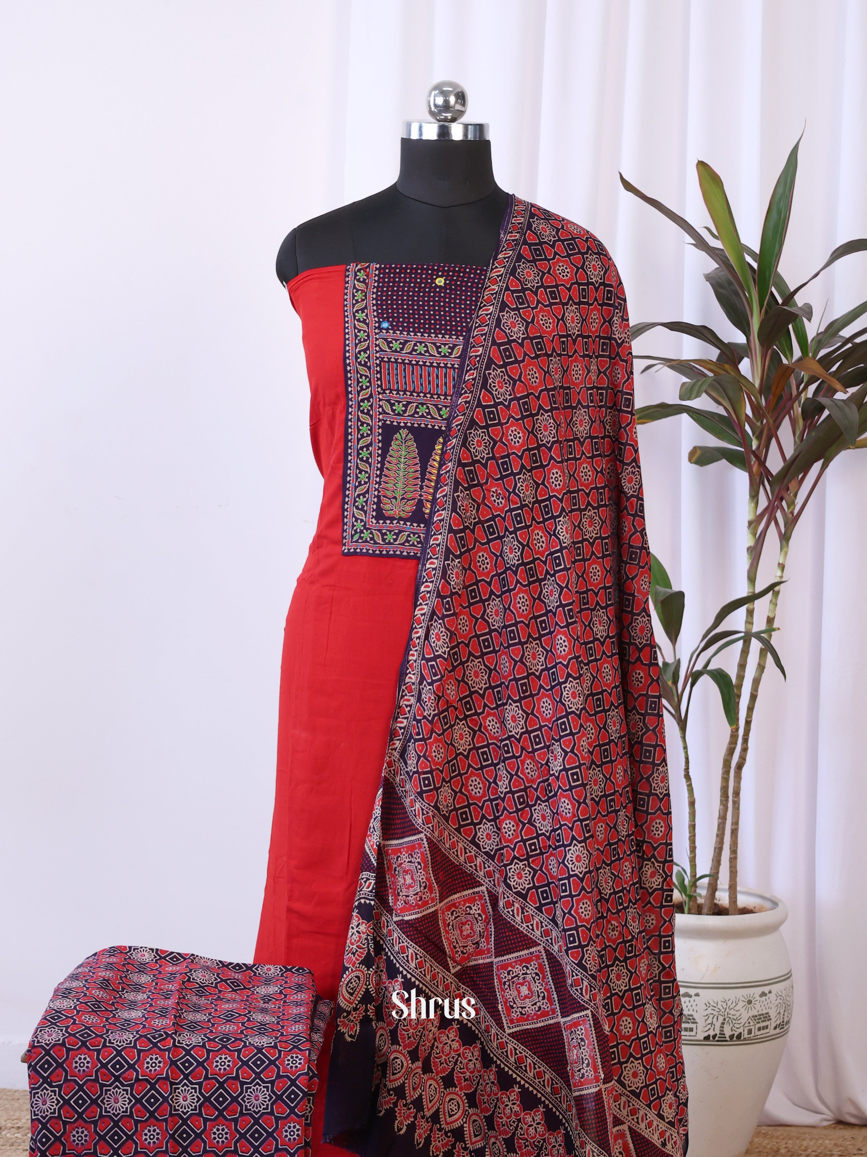 CJS07014 - Ajrakh Salwar - Shop on Shrus.com