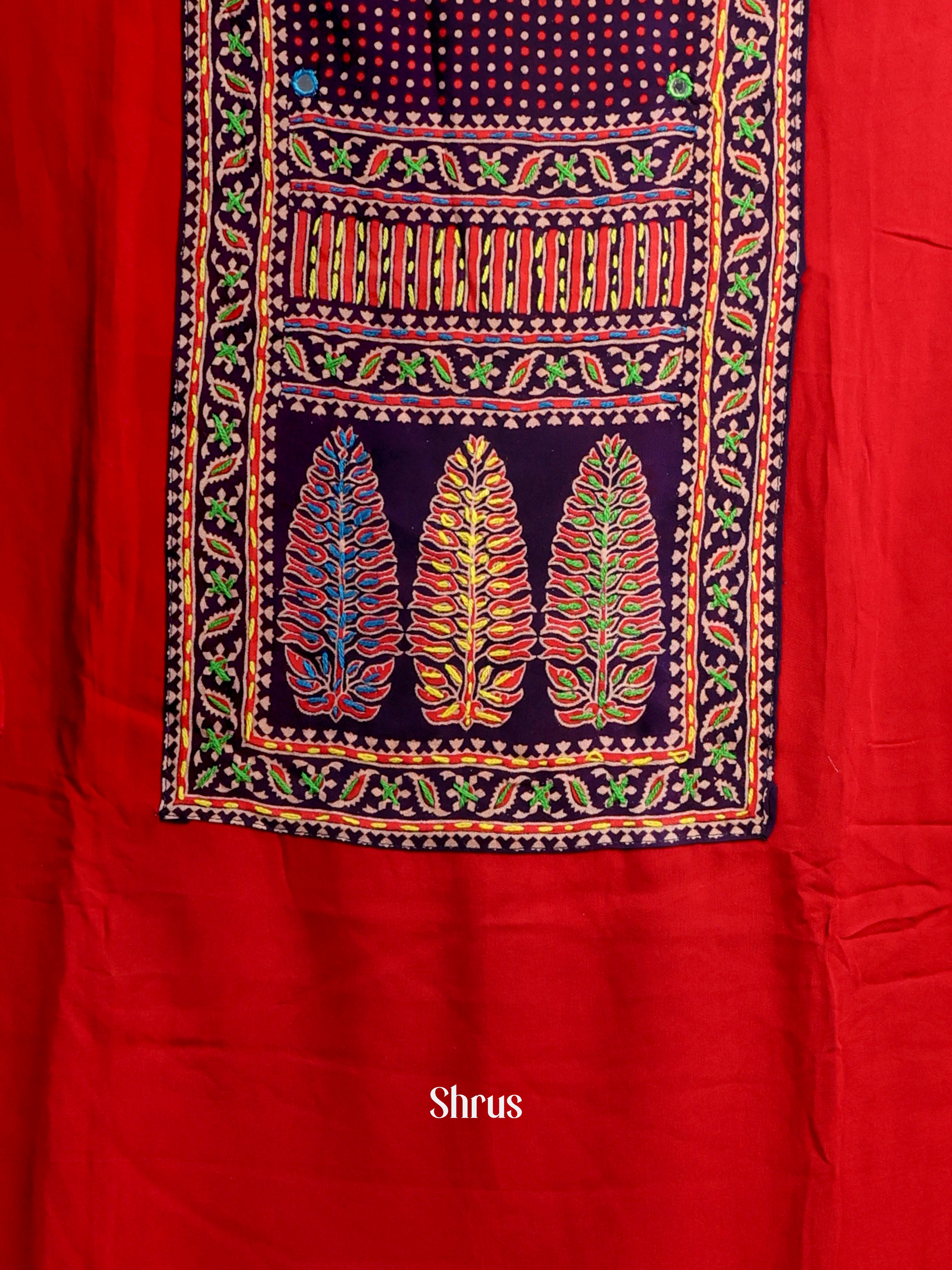 Red & Black - Ajrakh Salwar - Shop on Shrus.com