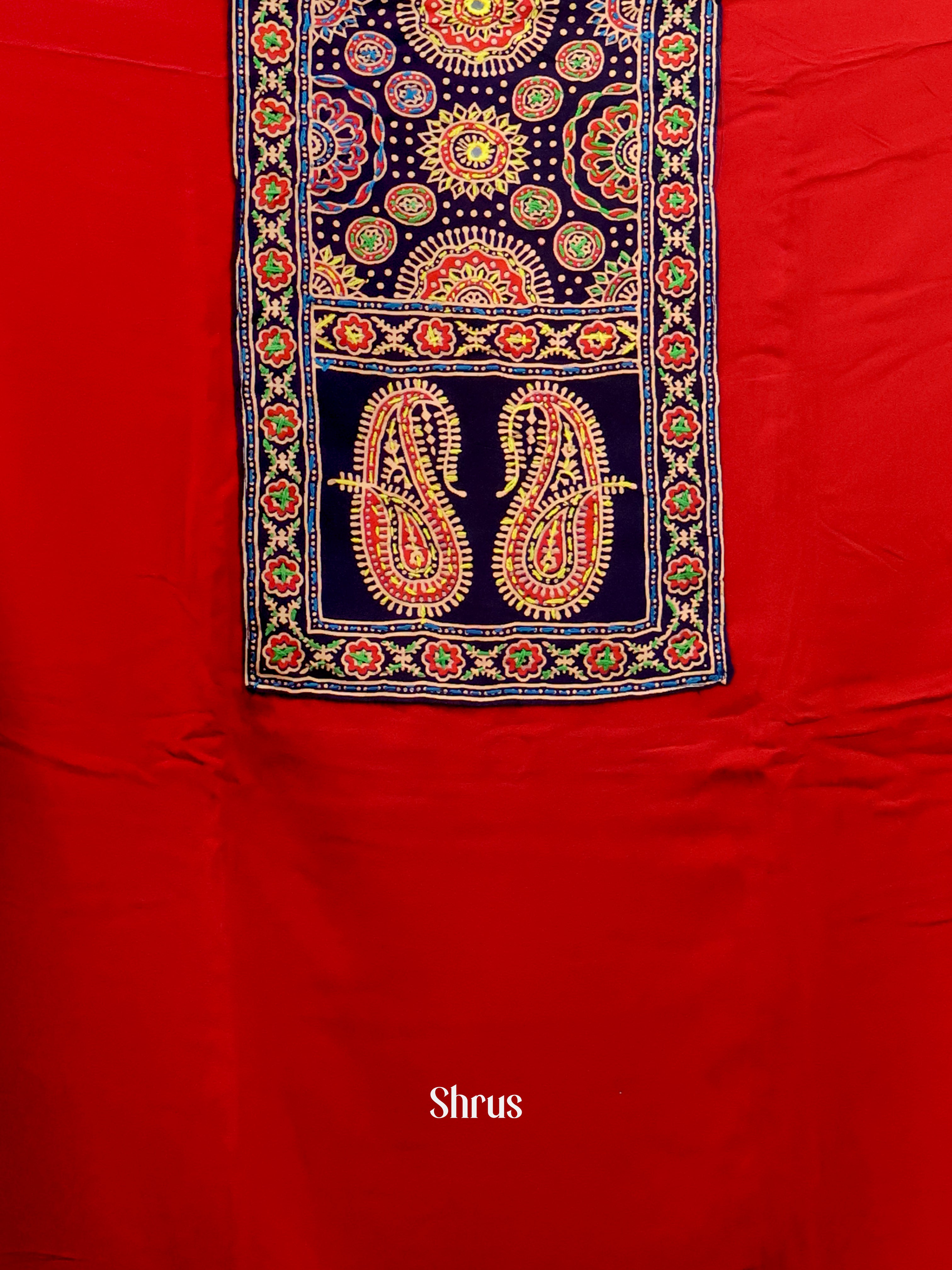 Red & Black - Ajrakh Salwar - Shop on Shrus.com