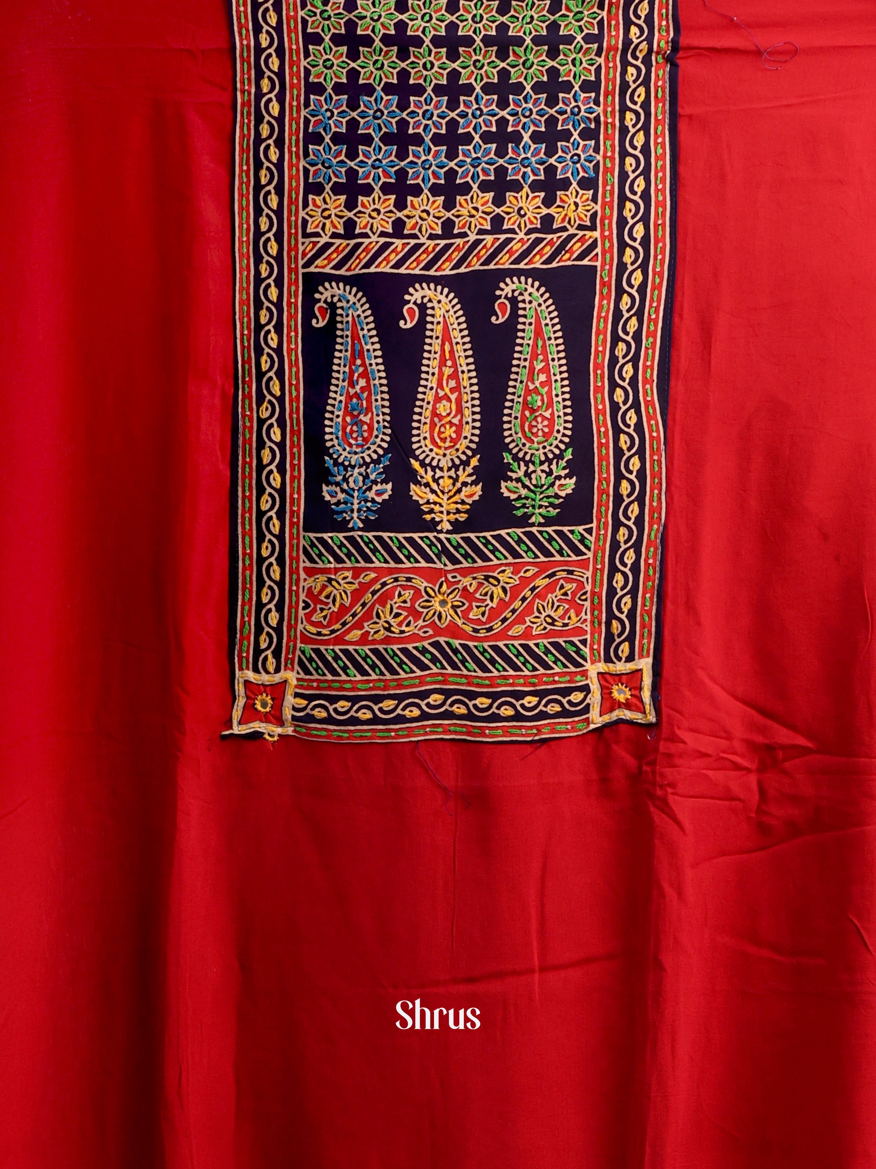Red & Black- Ajrakh Salwar - Shop on Shrus.com