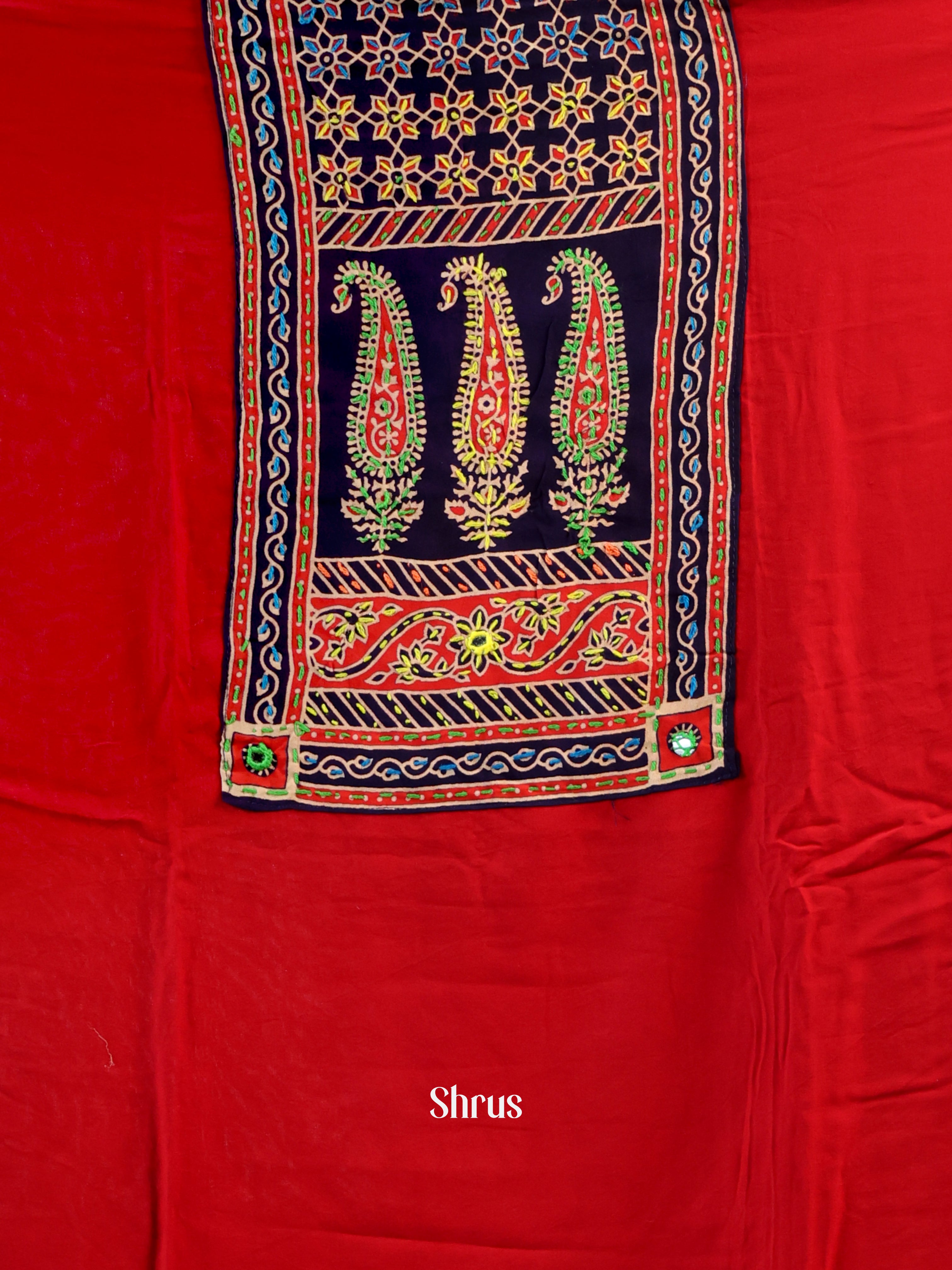 Red & Black- Ajrakh Salwar - Shop on Shrus.com