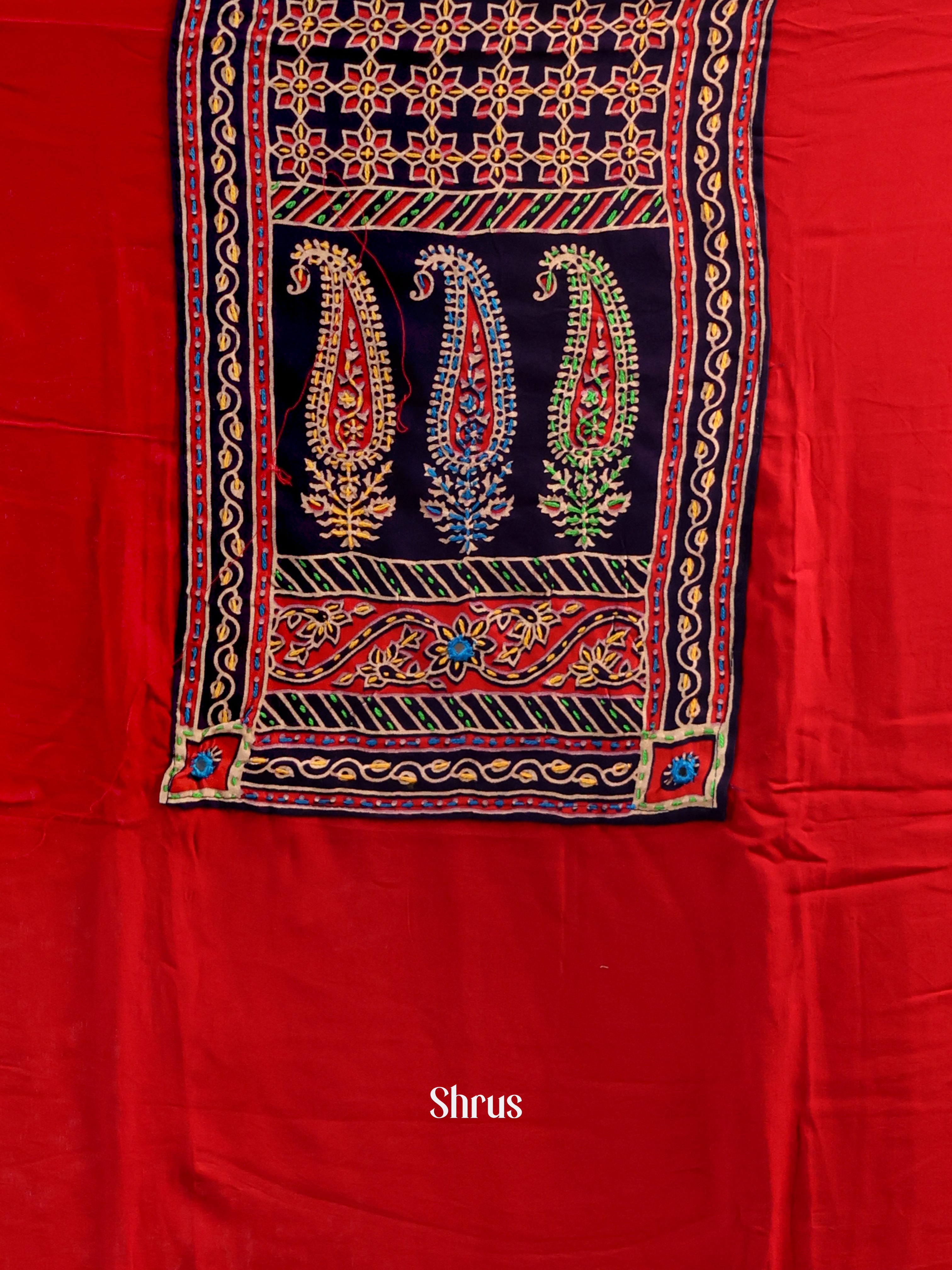 Red & Black - Ajrakh Salwar - Shop on Shrus.com