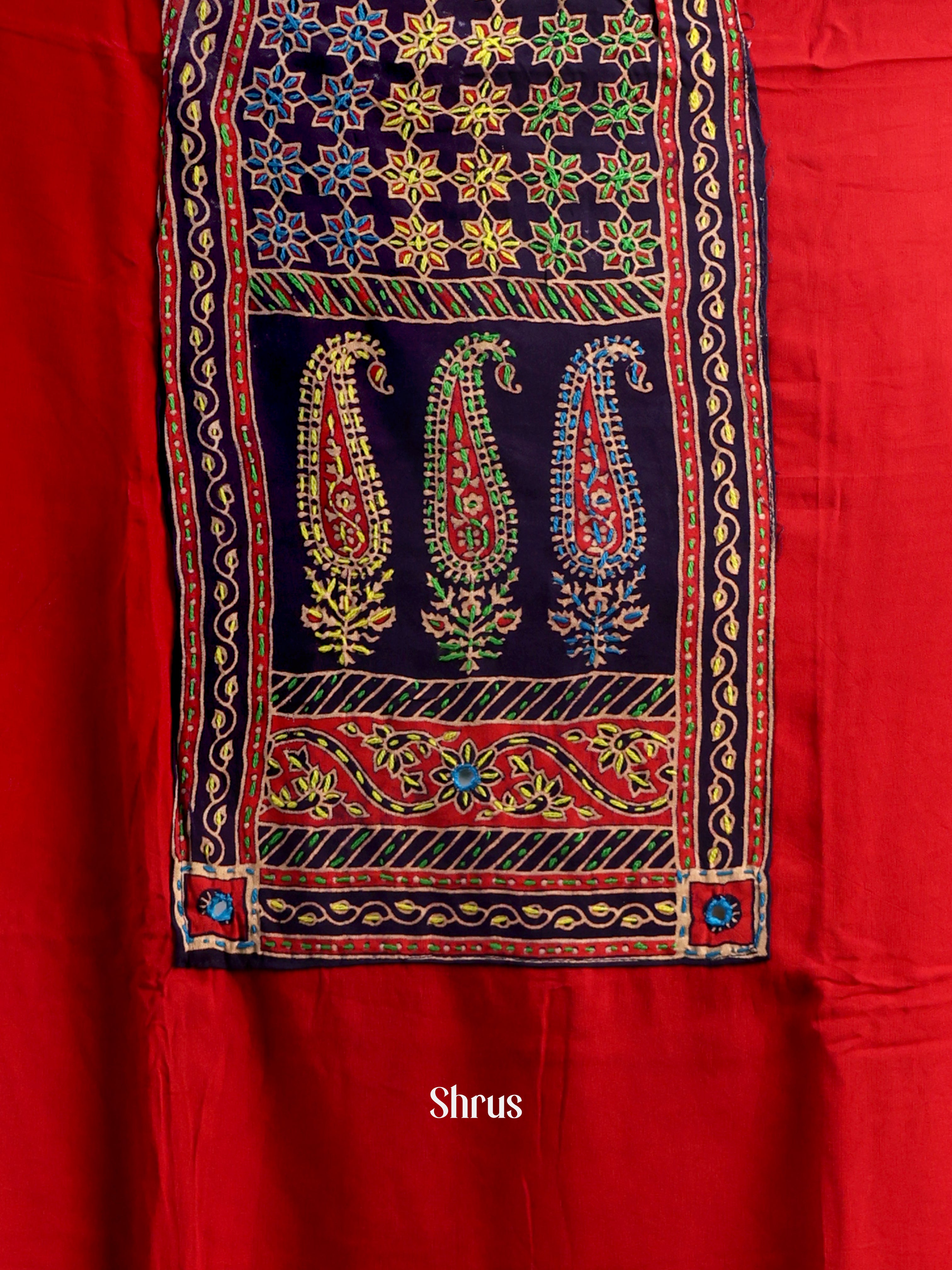 Red & Black - Ajrakh Salwar - Shop on Shrus.com