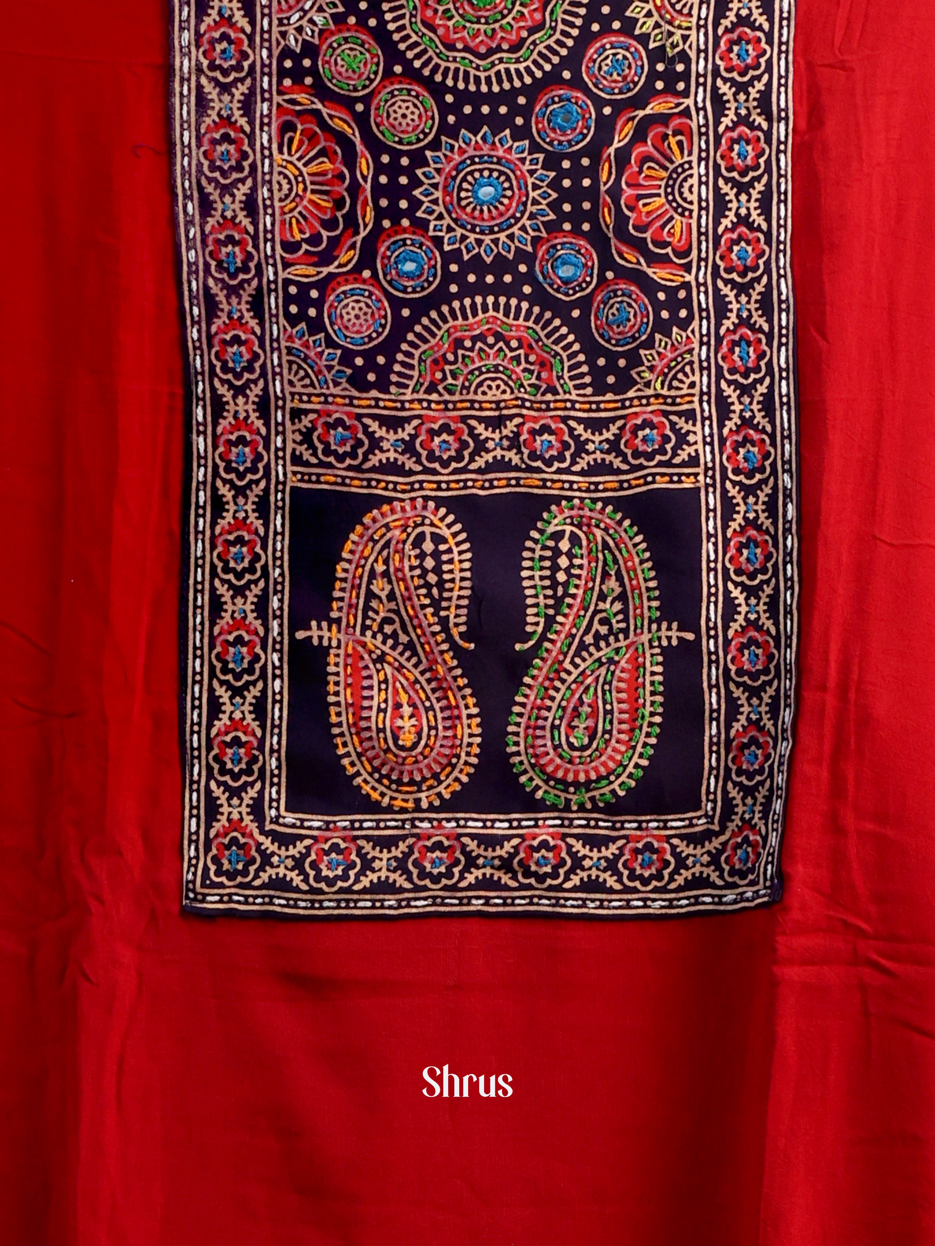Red & Black - Ajrakh Salwar - Shop on Shrus.com