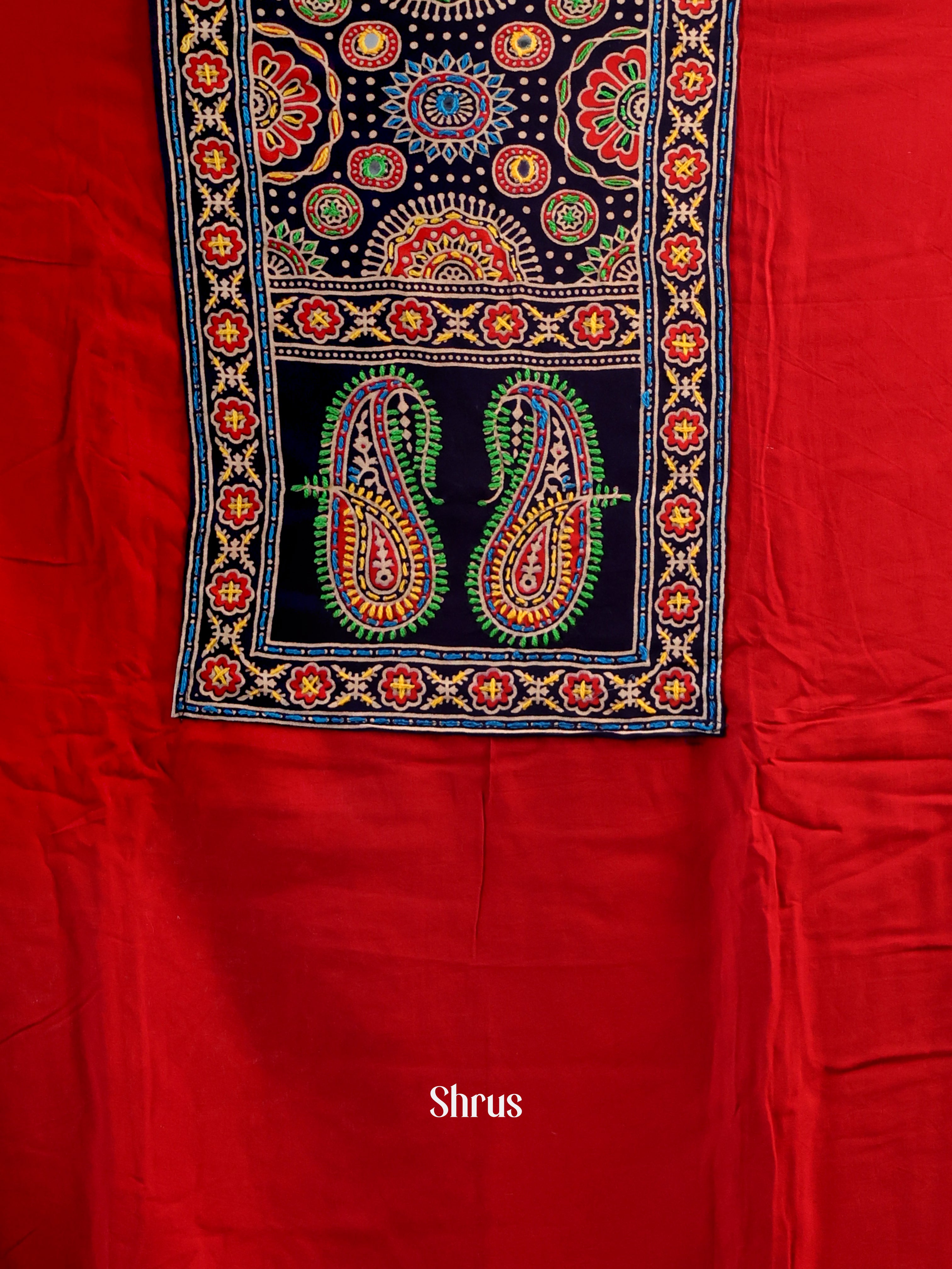 Red & Black - Ajrakh Salwar - Shop on Shrus.com