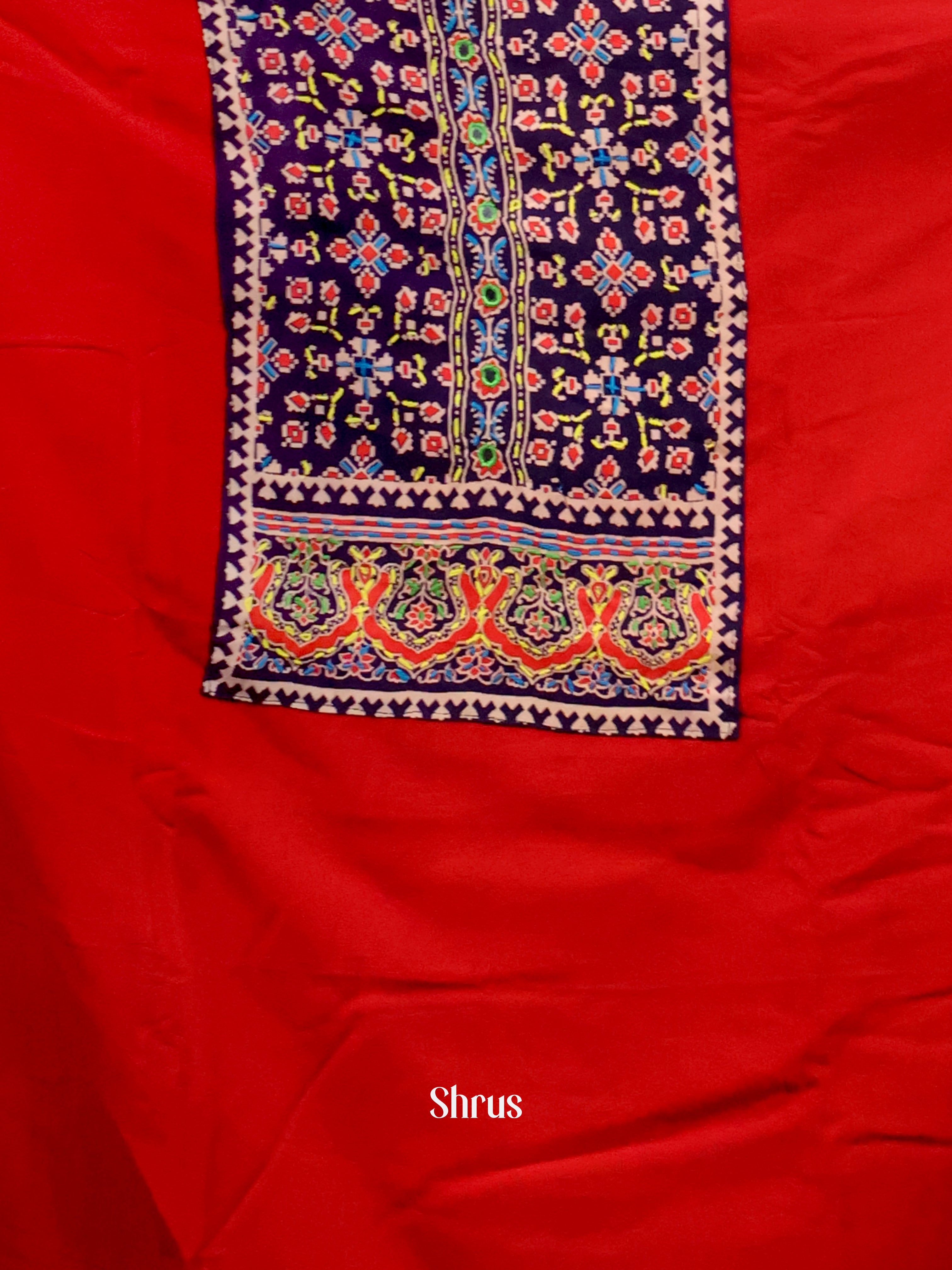 Red & Black - Ajrakh Salwar - Shop on Shrus.com