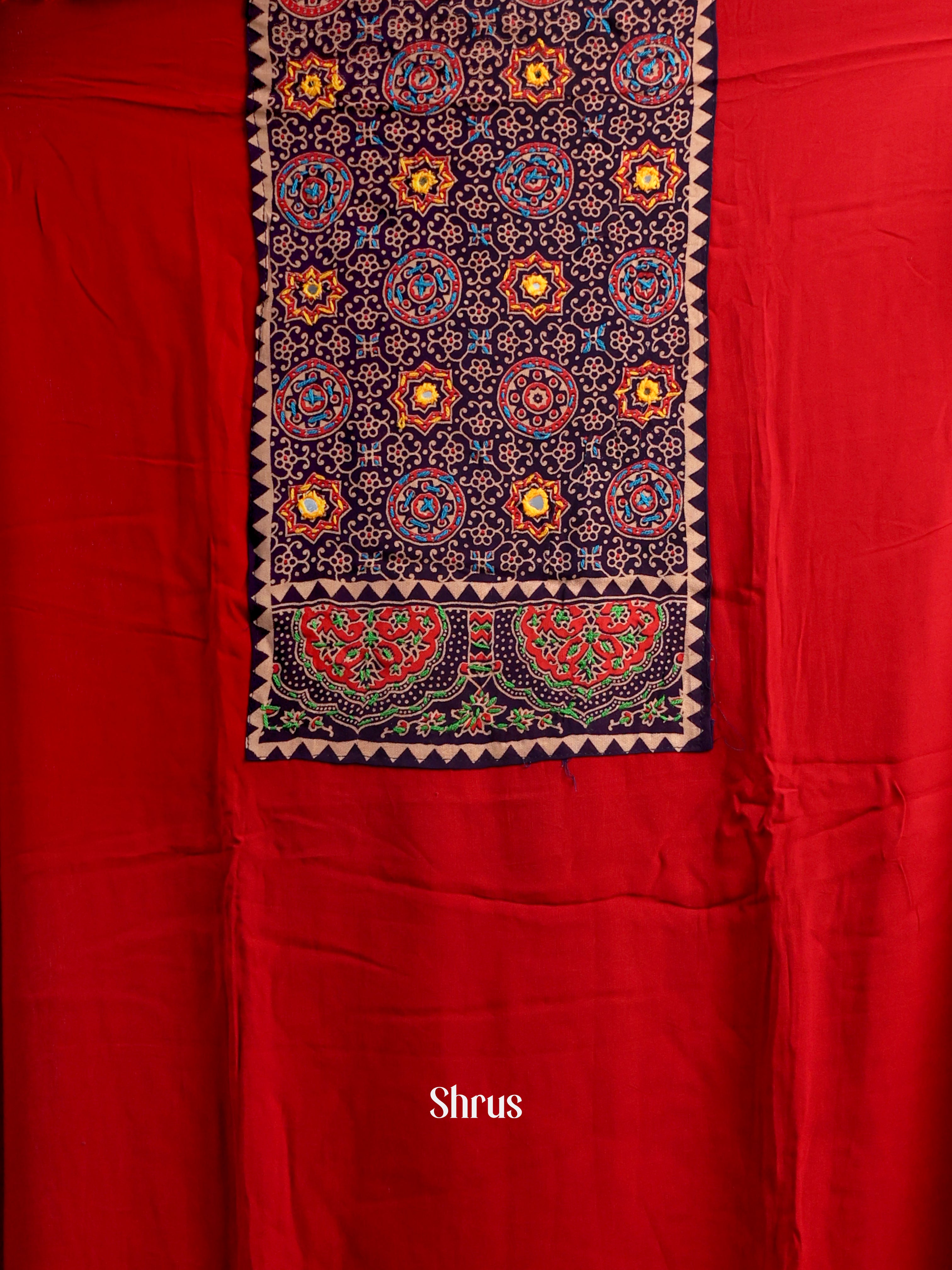 Red & Black - Ajrakh Salwar - Shop on Shrus.com