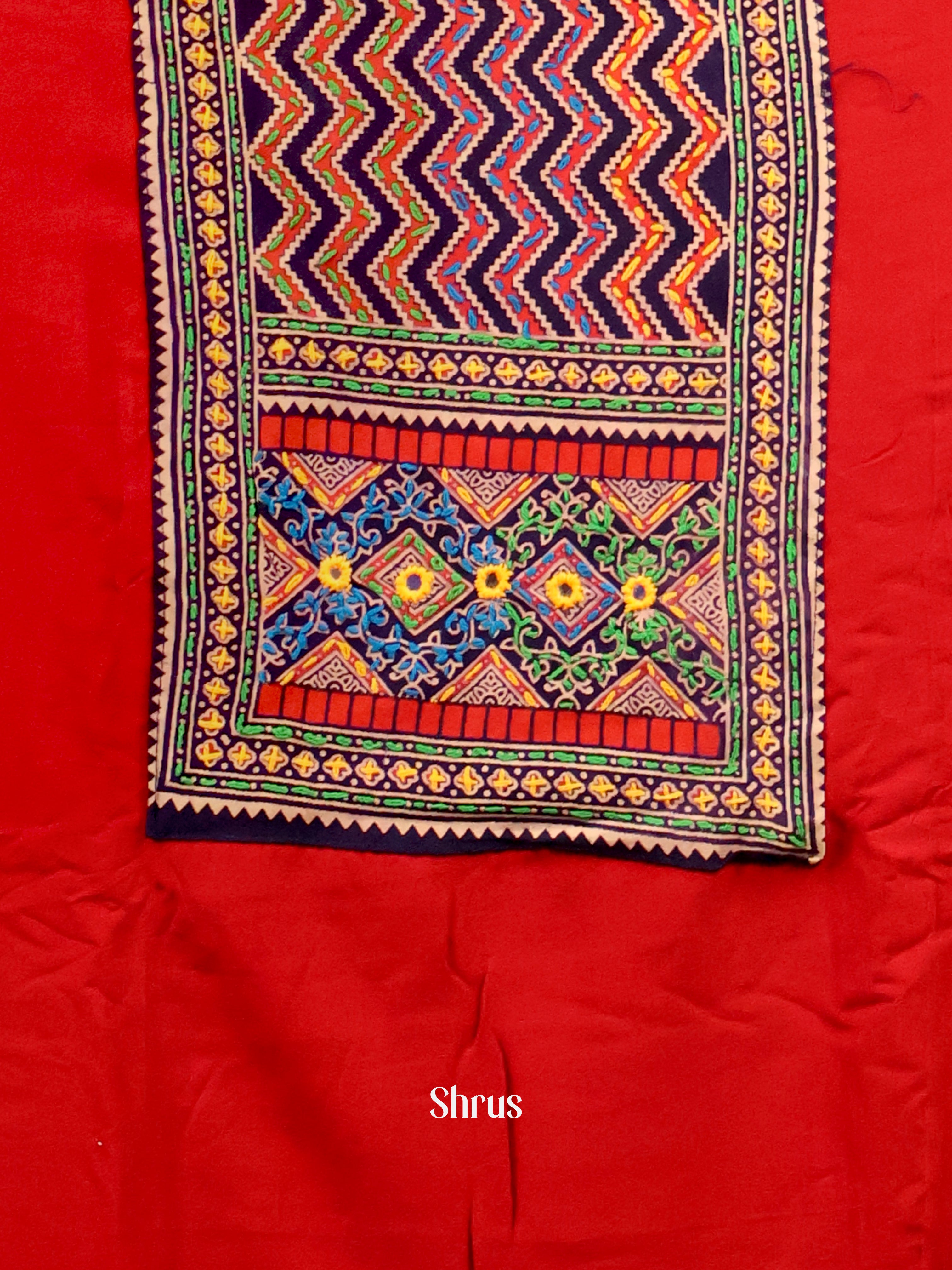 Red & Black - Ajrakh Salwar - Shop on Shrus.com