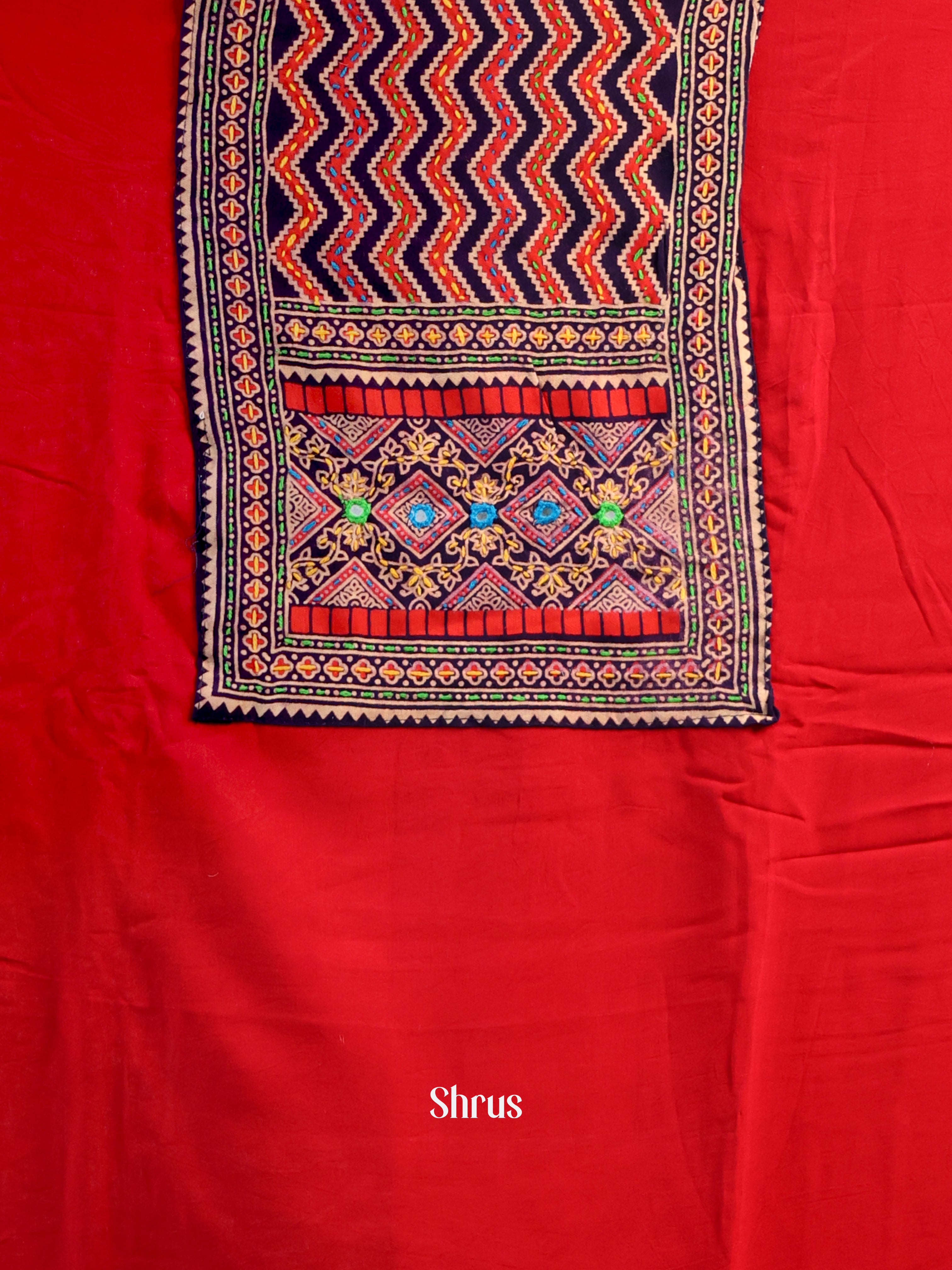 Red & Black - Ajrakh Salwar - Shop on Shrus.com