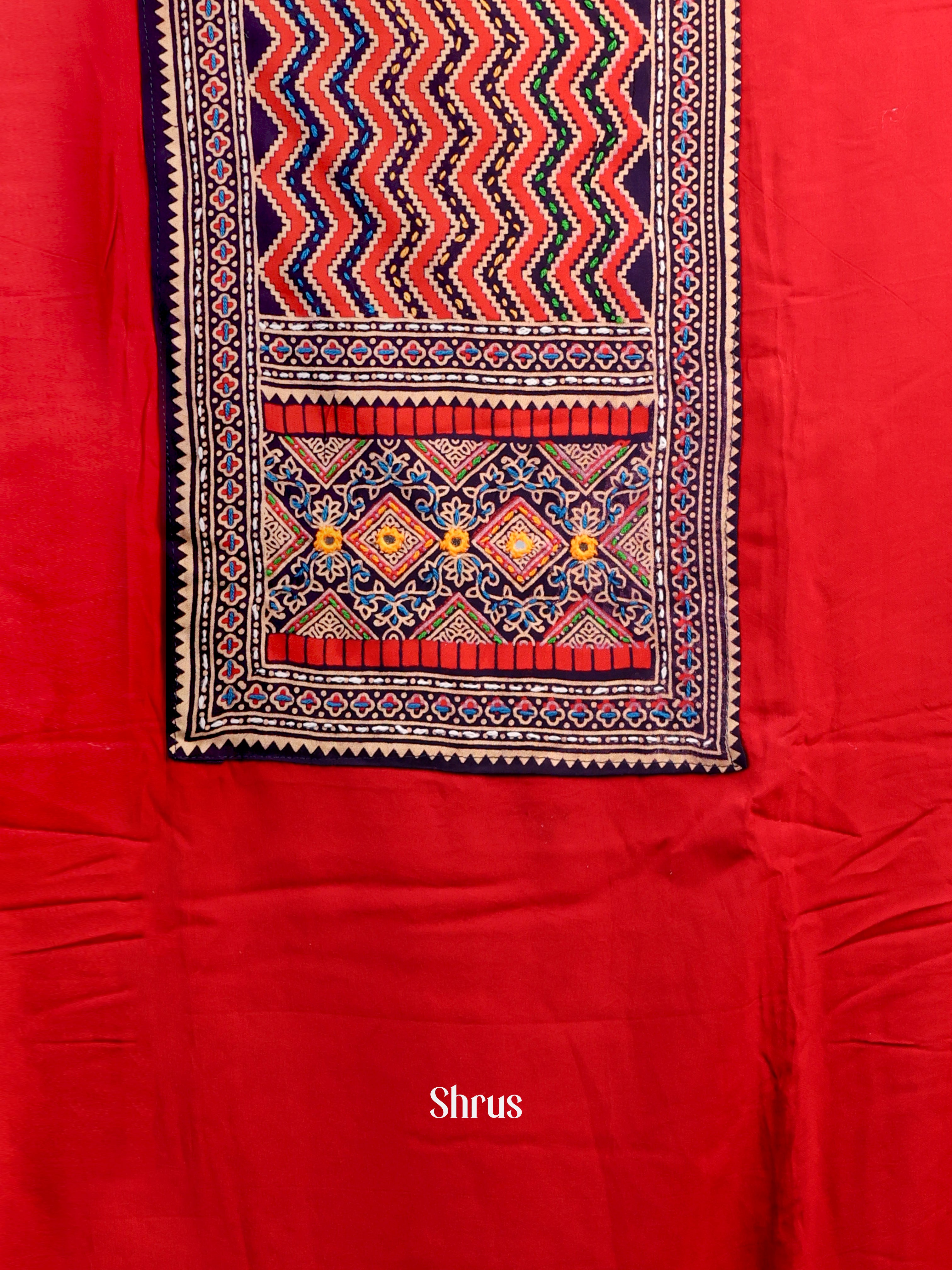 Red & Black - Ajrakh Salwar - Shop on Shrus.com