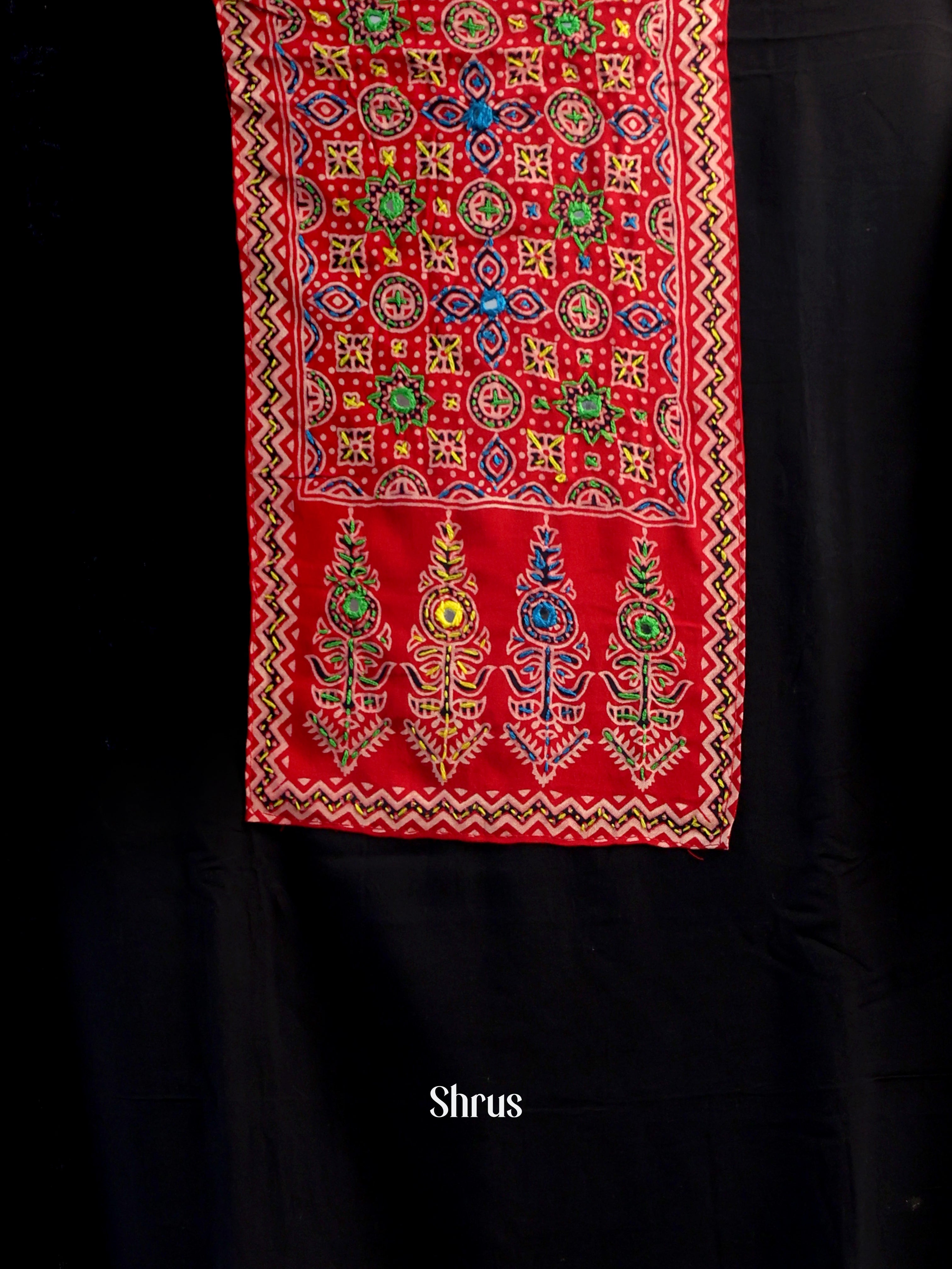 Black & Red - Ajrakh Salwar - Shop on Shrus.com