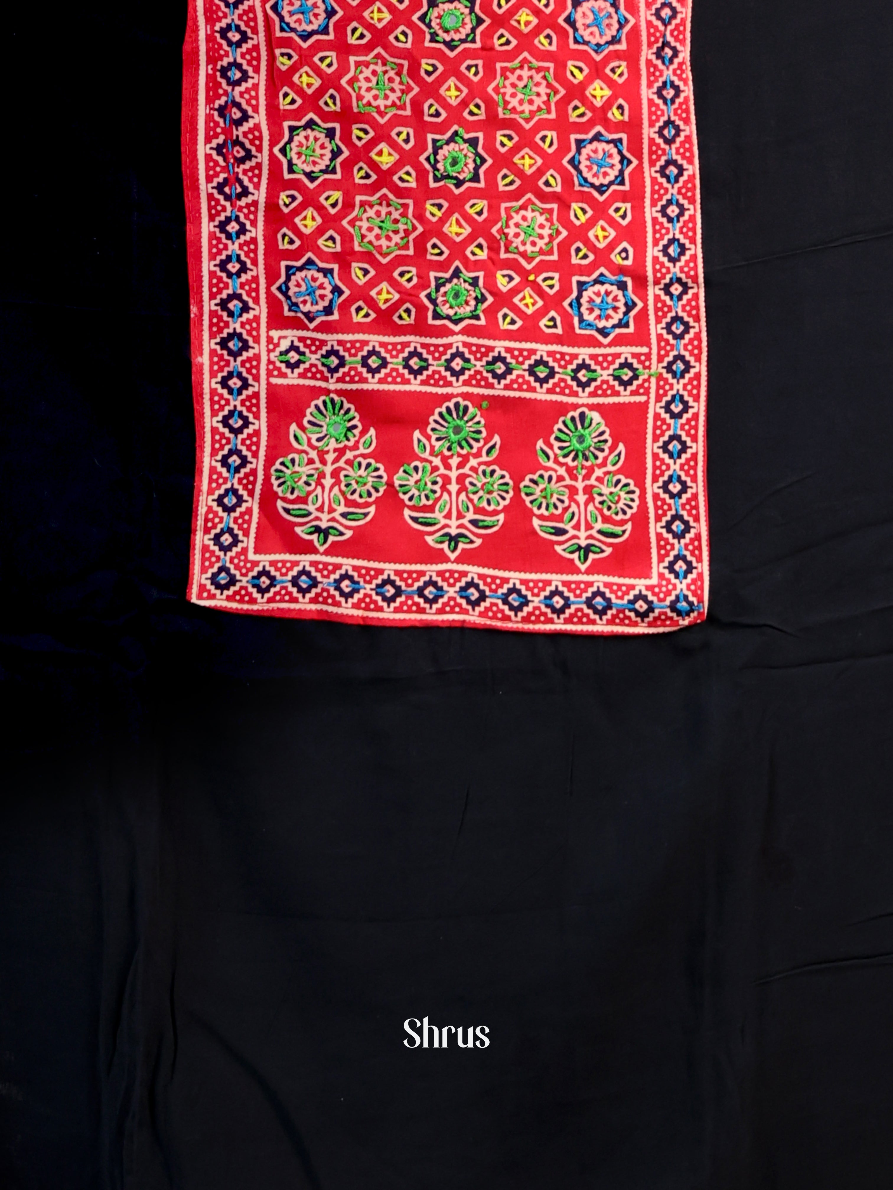 Black & Red - Ajrakh Salwar - Shop on Shrus.com