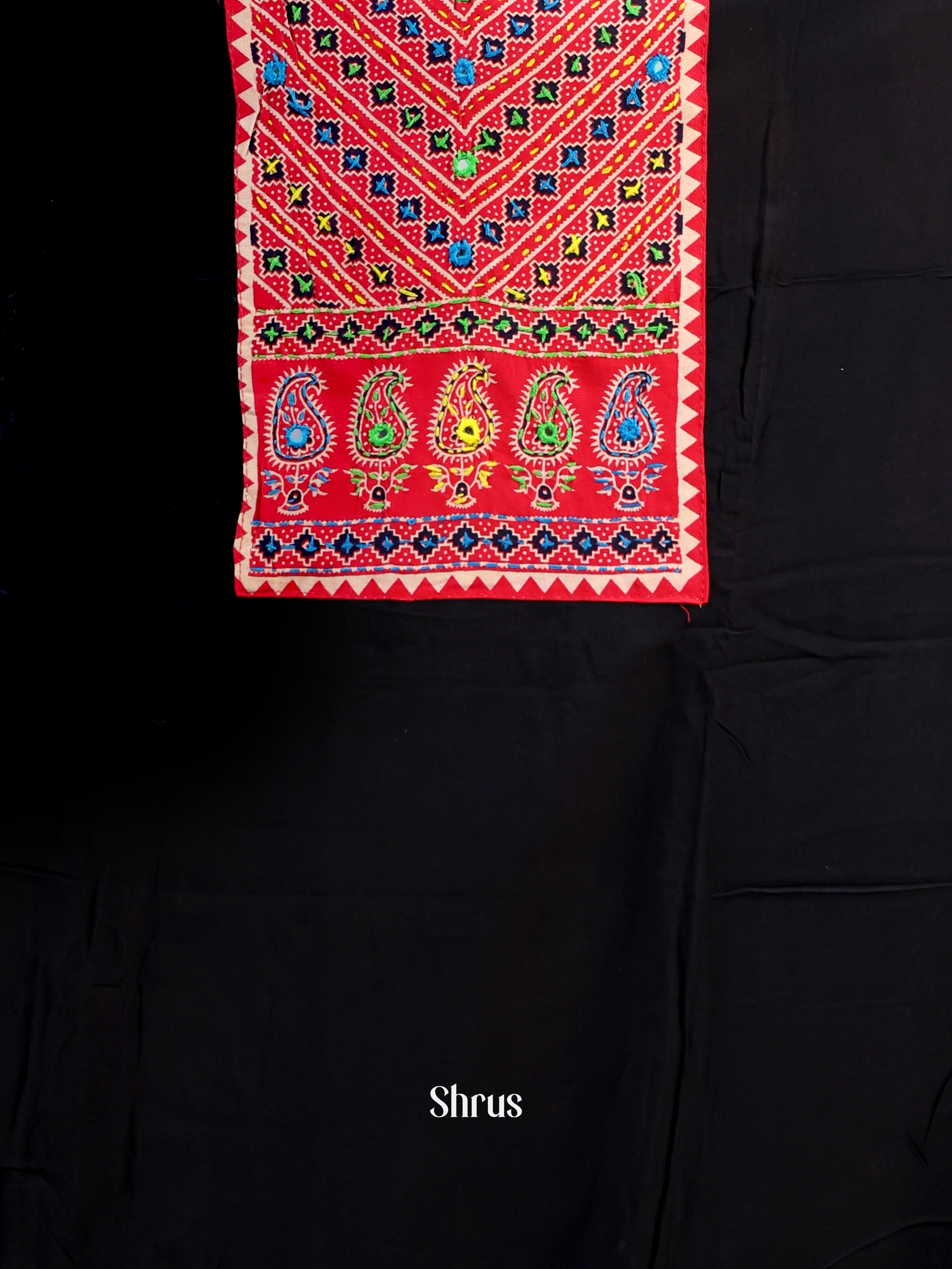 Black & Red - Ajrakh Salwar - Shop on Shrus.com