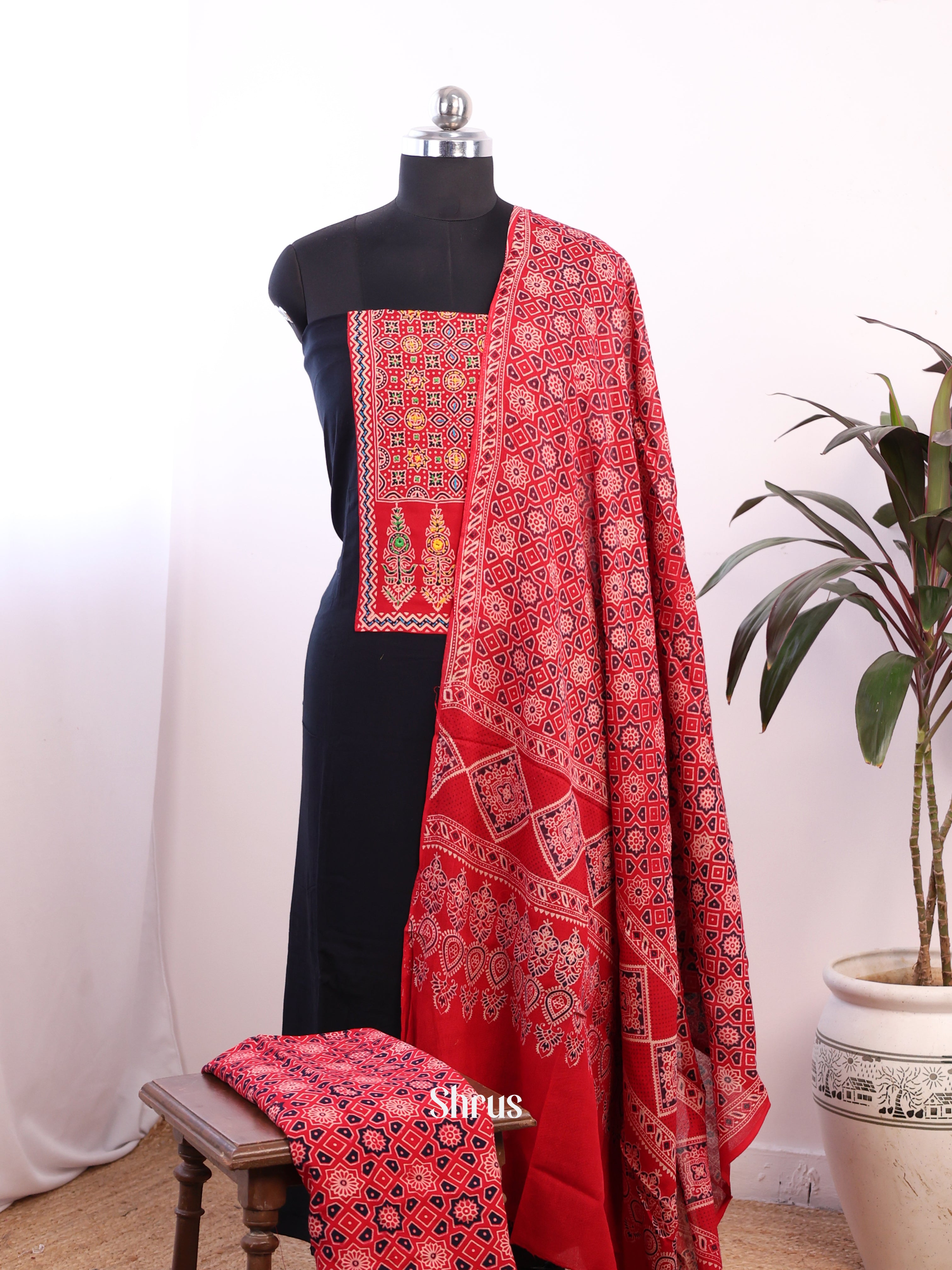 CJS07070 - Ajrakh Salwar - Shop on Shrus.com